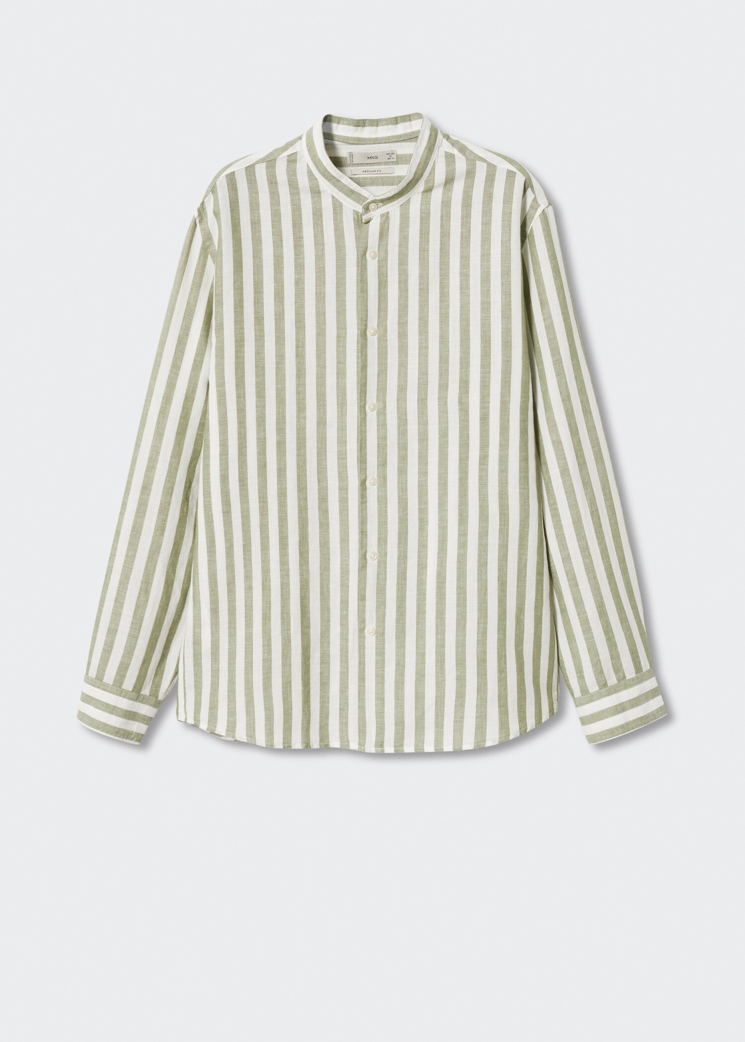 Chemise regular-fit lin rayures  - Article sans modèle