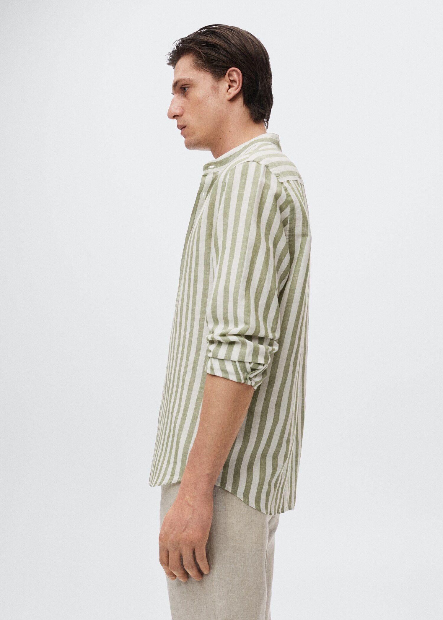 Chemise regular-fit lin rayures  - Détail de l'article 2