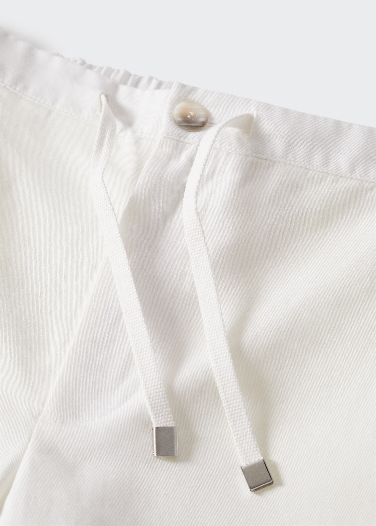 Bermudashorts i bomull og lin med snor - Artikkeldetalj 8
