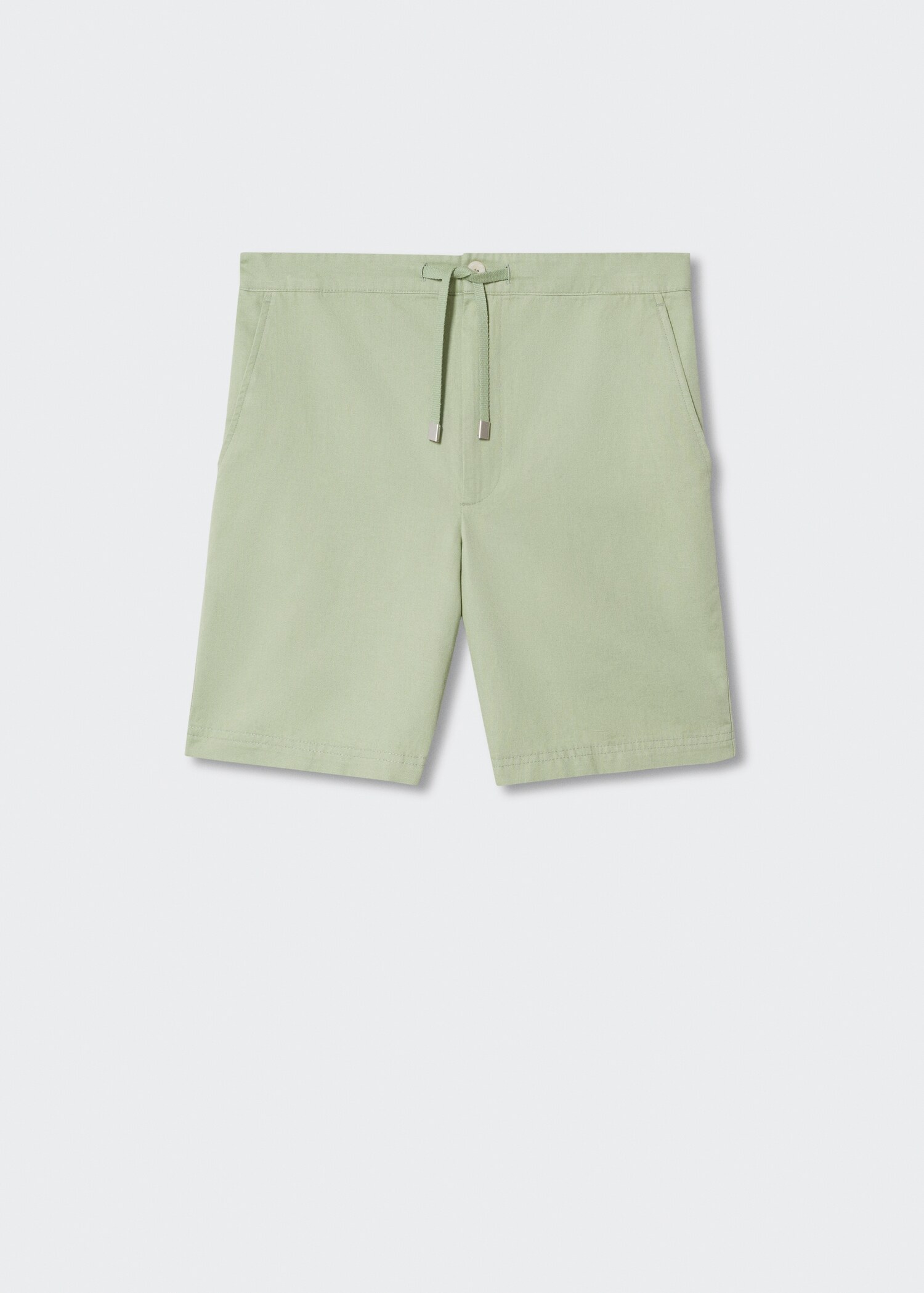 Drawstring cotton linen Bermuda short - Article without model