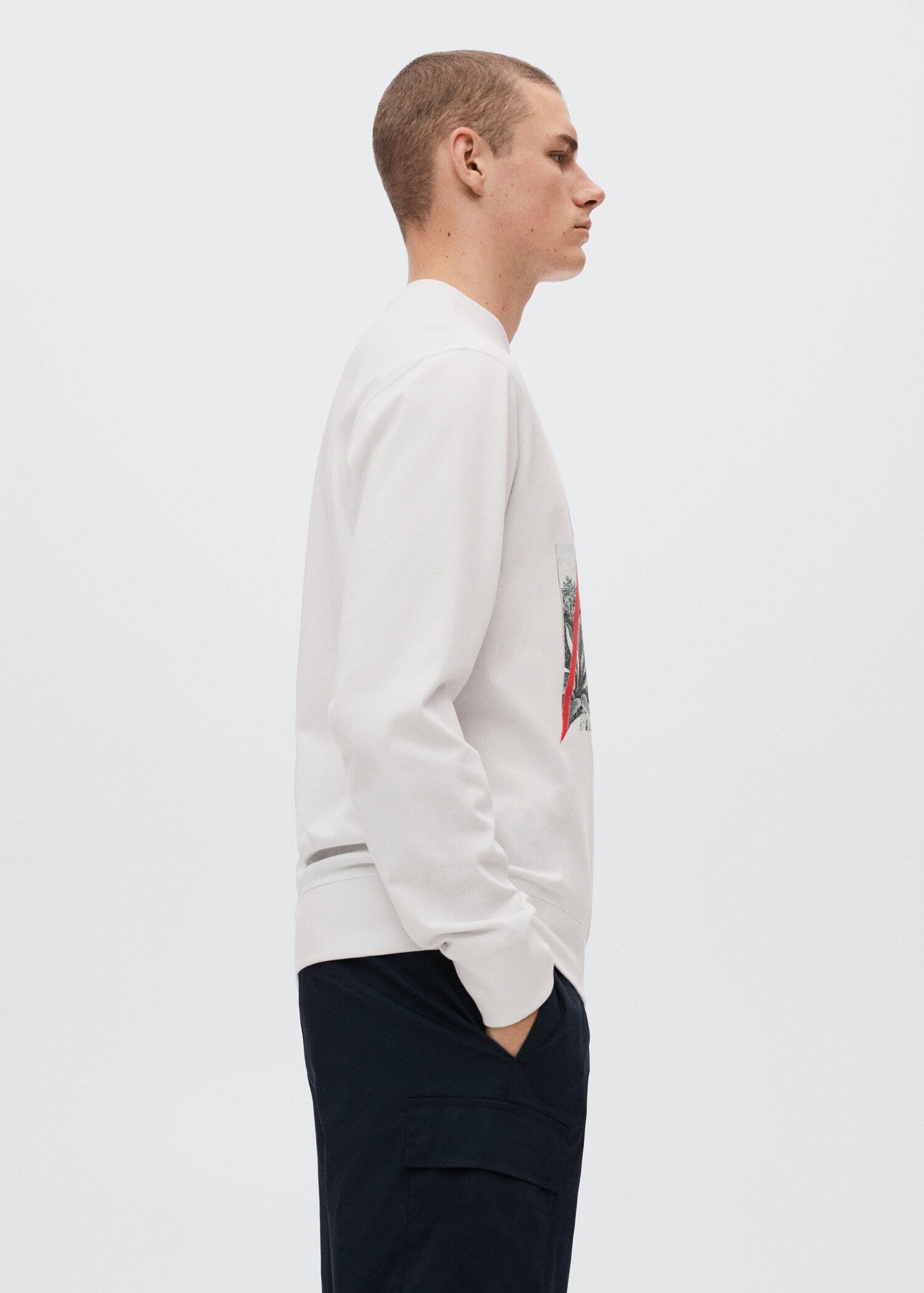 Printed cotton sweatshirt - Details of the article 2