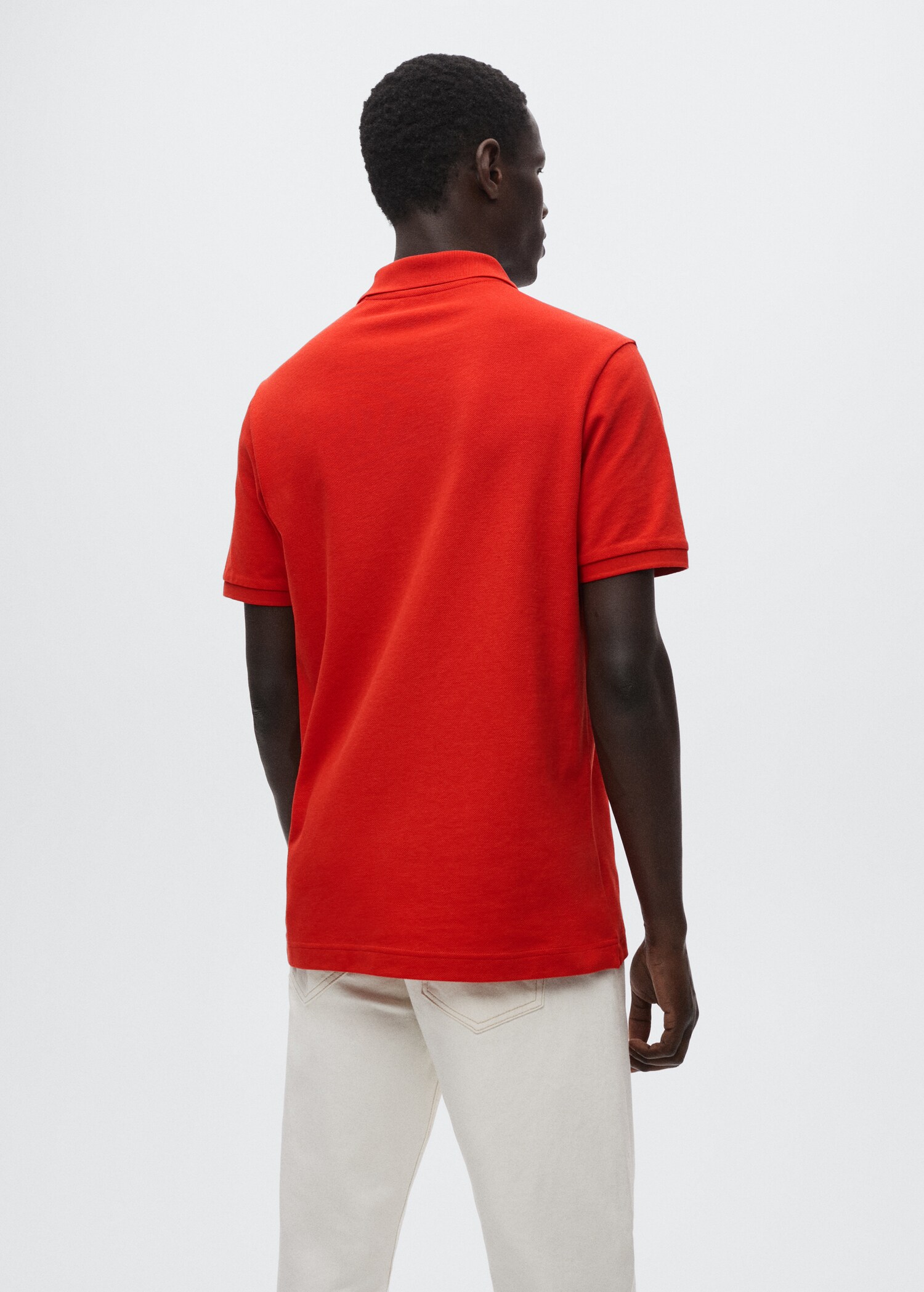 Cotton piqué polo shirt - Reverse of the article