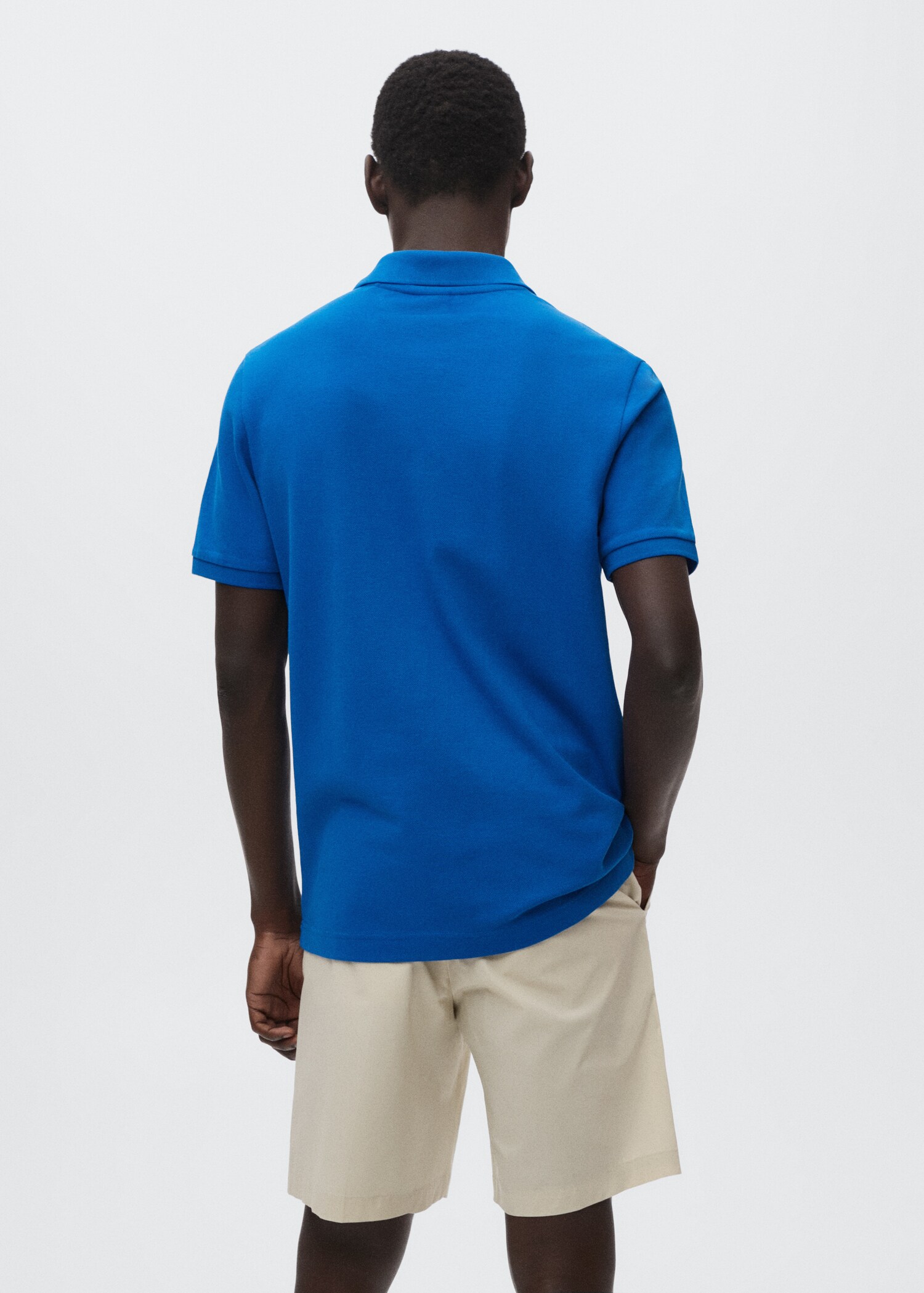 Cotton piqué polo shirt - Reverse of the article