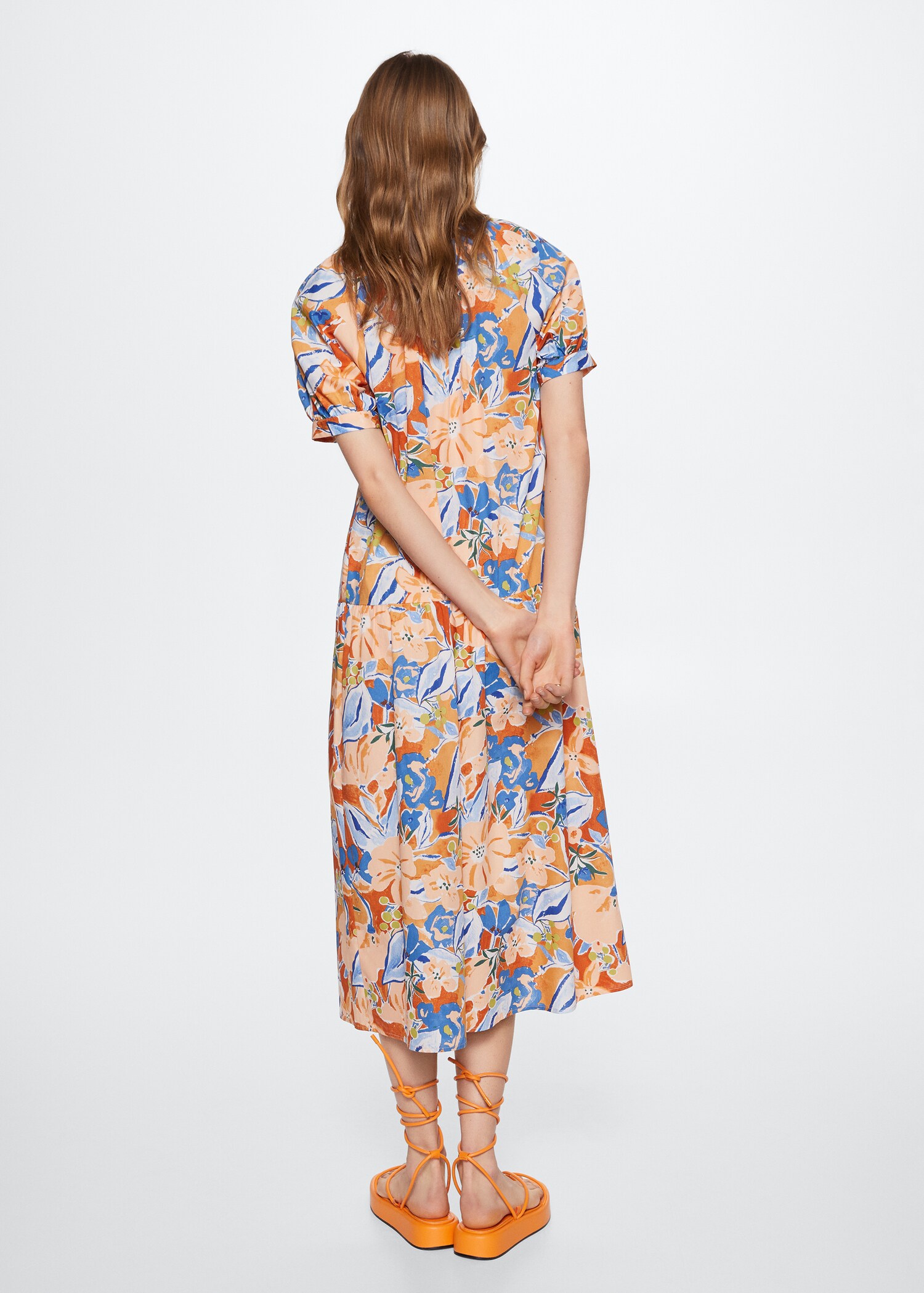 Vestido estampado midi - Reverso del artículo