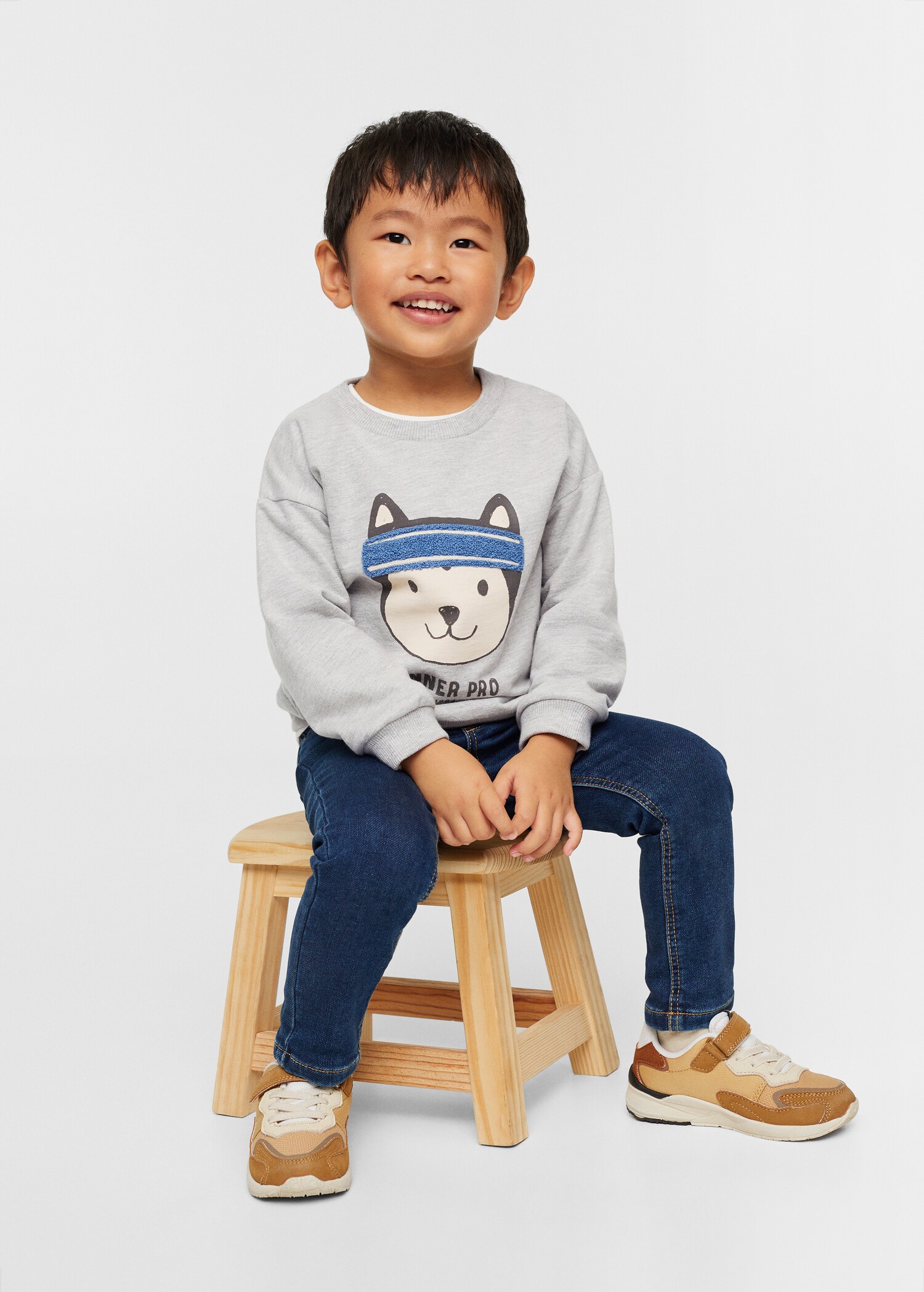Cotton-blend printed sweatshirt - Medium plane
