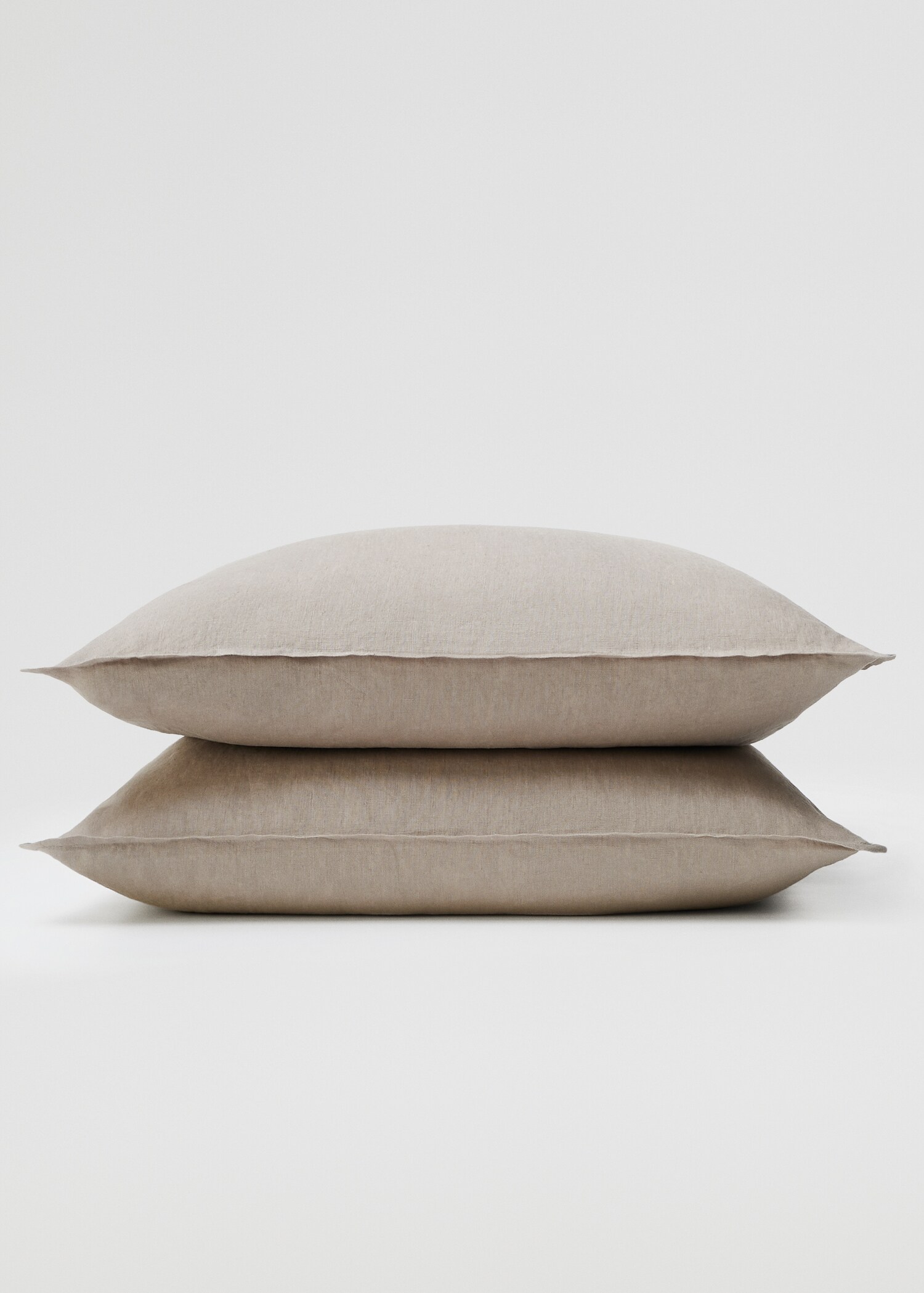 Housse de coussin 100 % lin (2 unités) 60x60 cm - Plan moyen