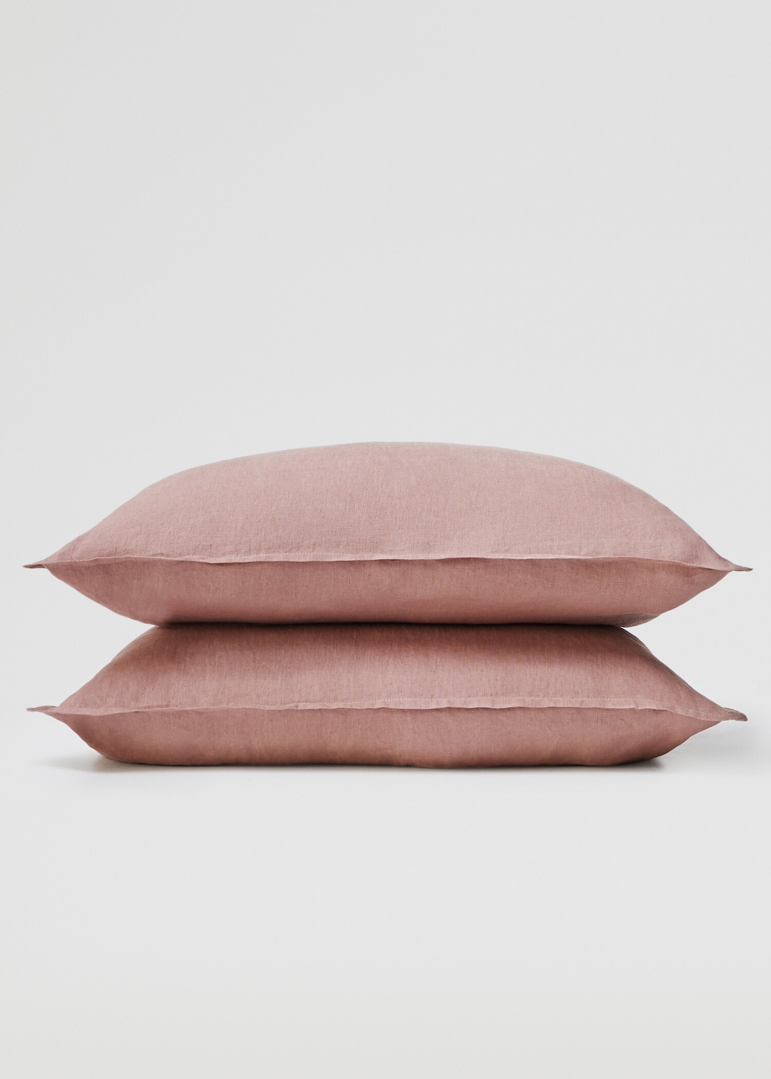 100% linen cushion case (2 units) 60x60cm - Medium plane