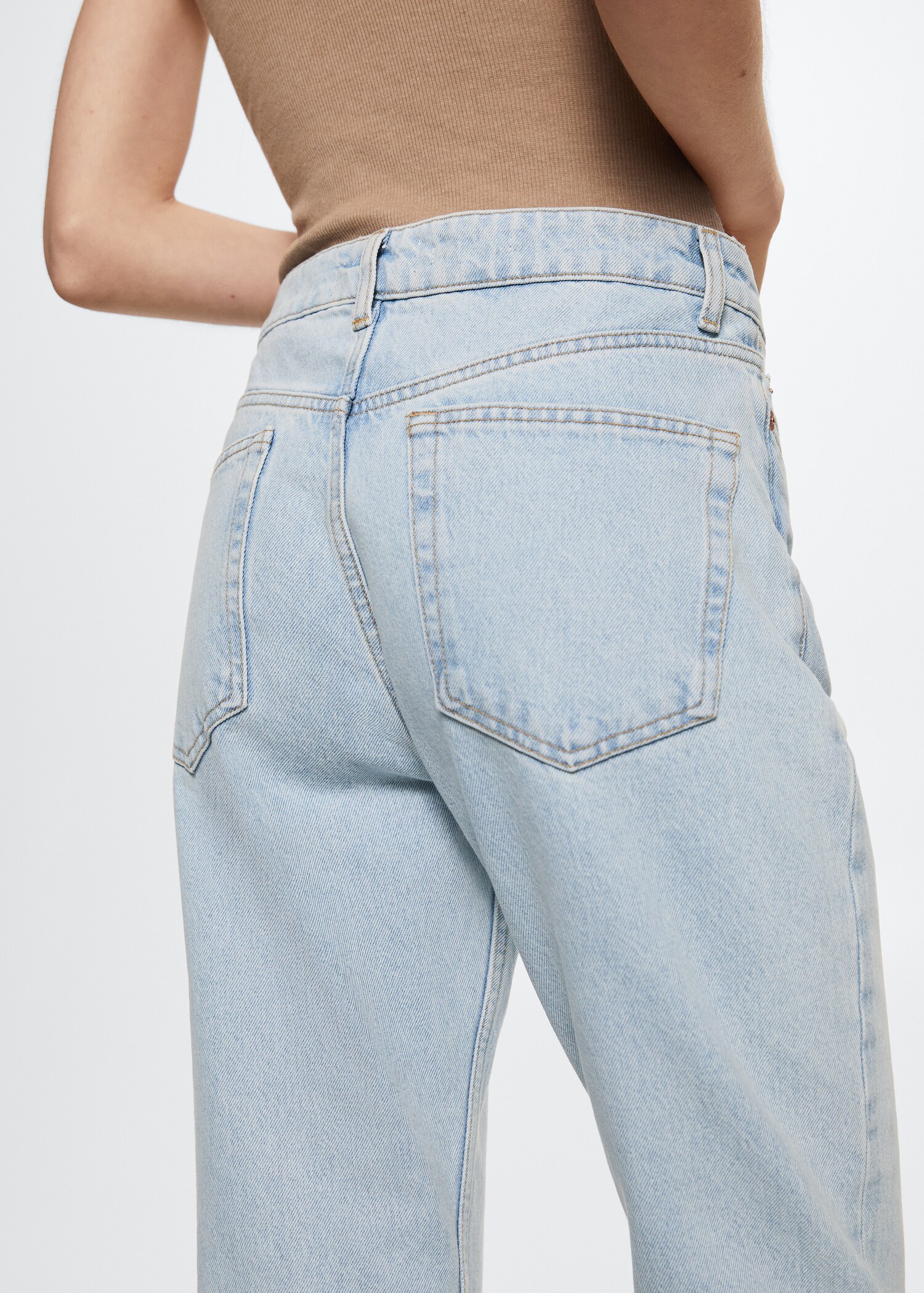 Gerade Crop-Jeans mit hohem Bund - Detail des Artikels 7