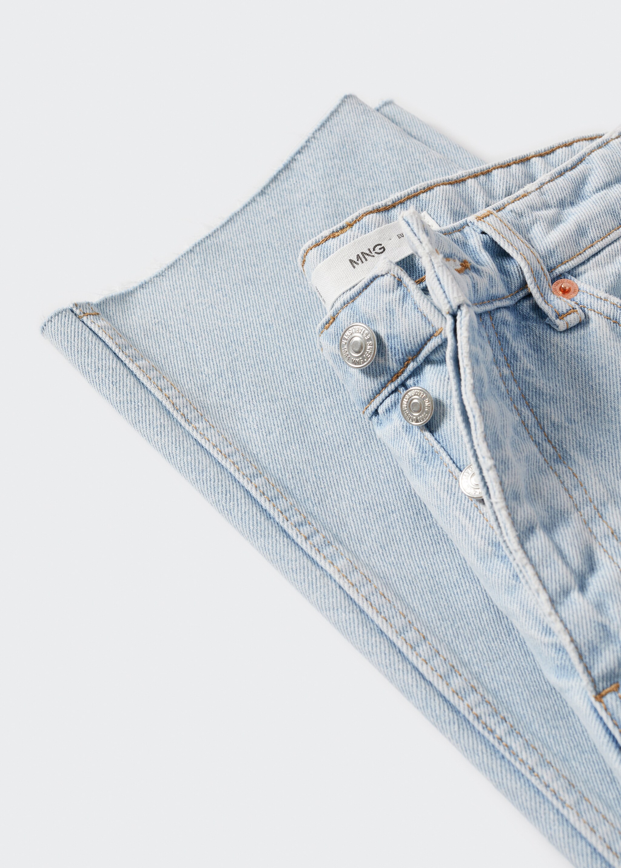 Gerade Crop-Jeans mit hohem Bund - Detail des Artikels 8