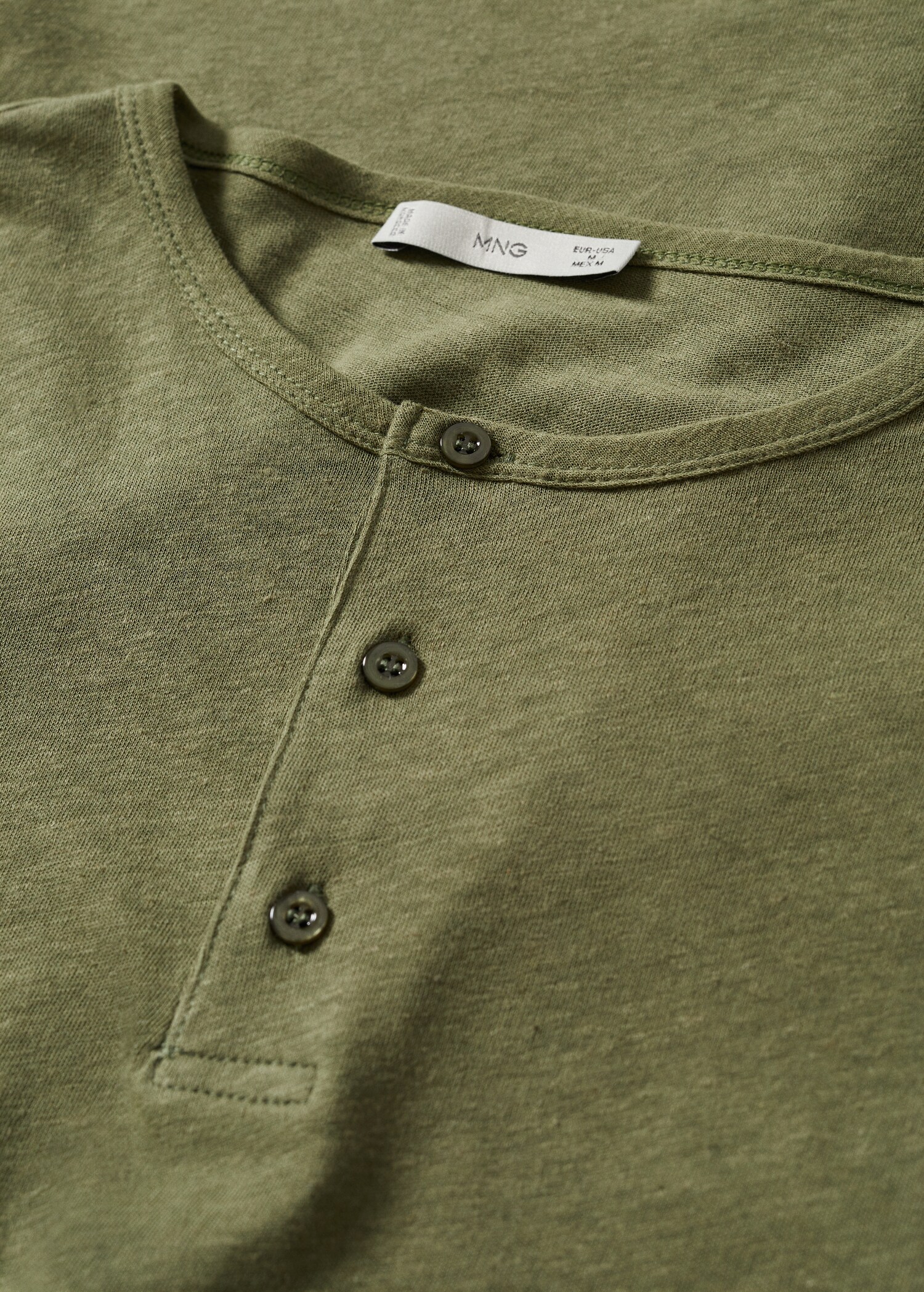 Camiseta cuello panadero lino - Detalle del artículo 8