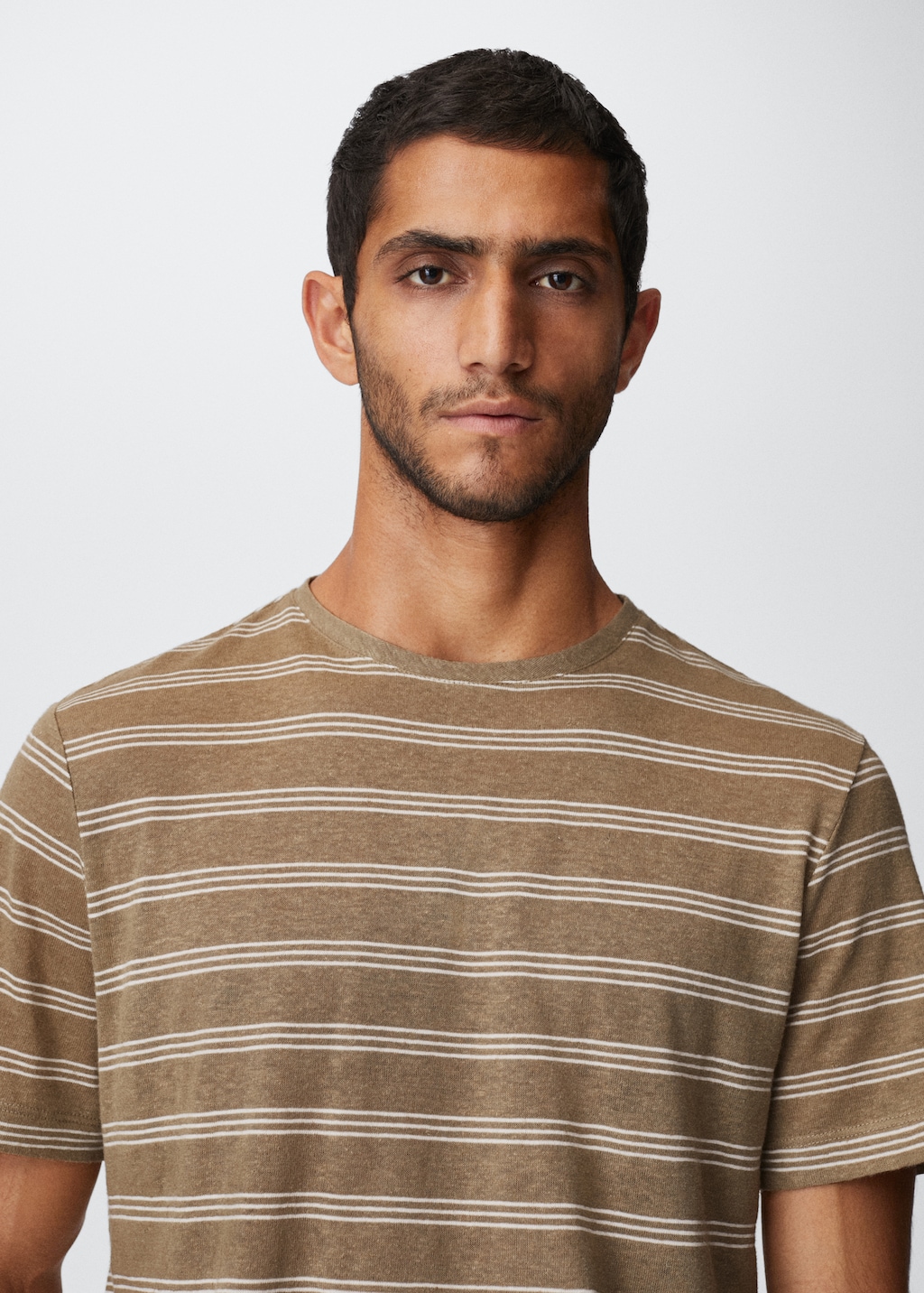 Maglietta lino righe Uomo MANGO OUTLET Italia