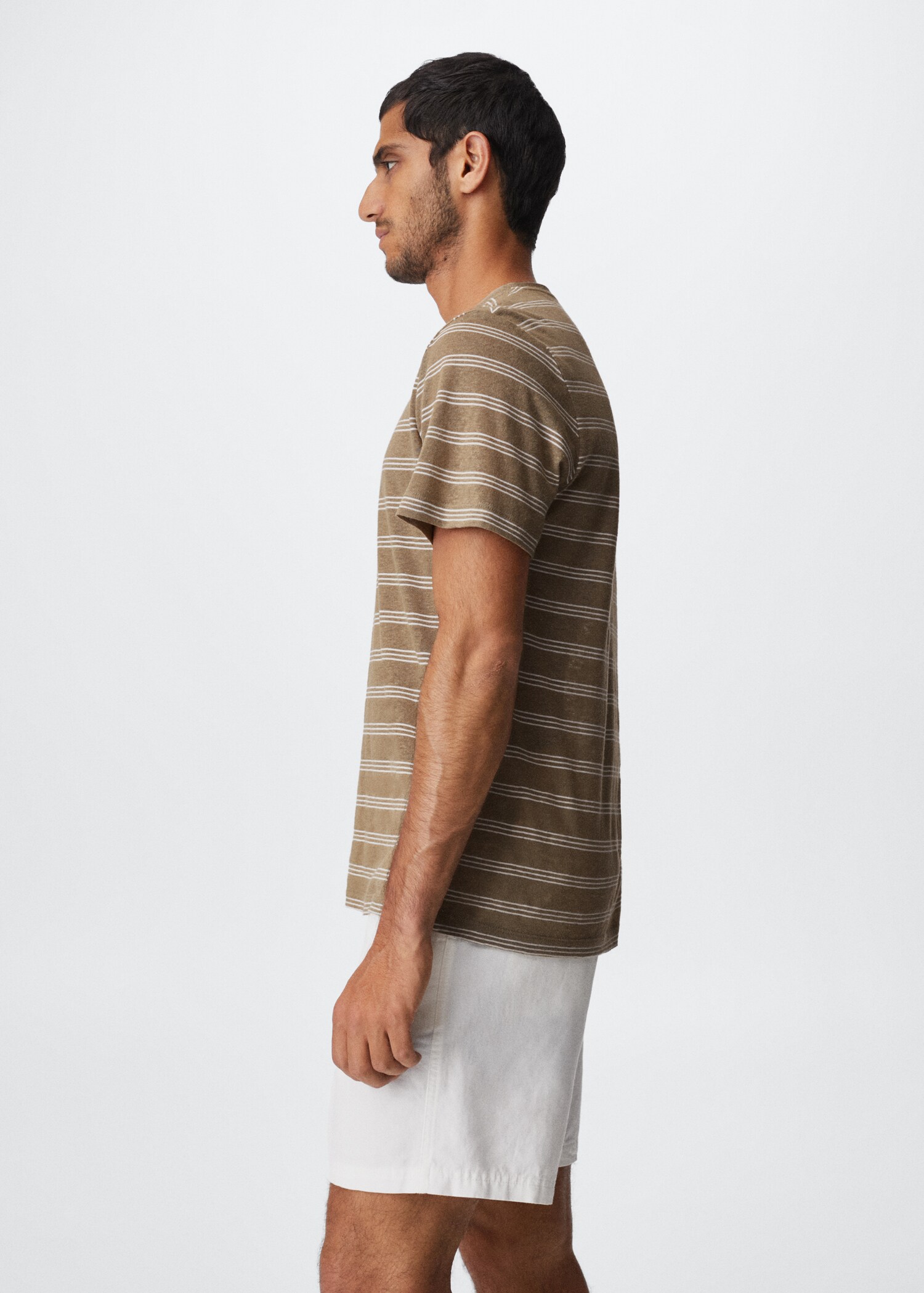 Gestreiftes Leinen-T-Shirt - Detail des Artikels 2