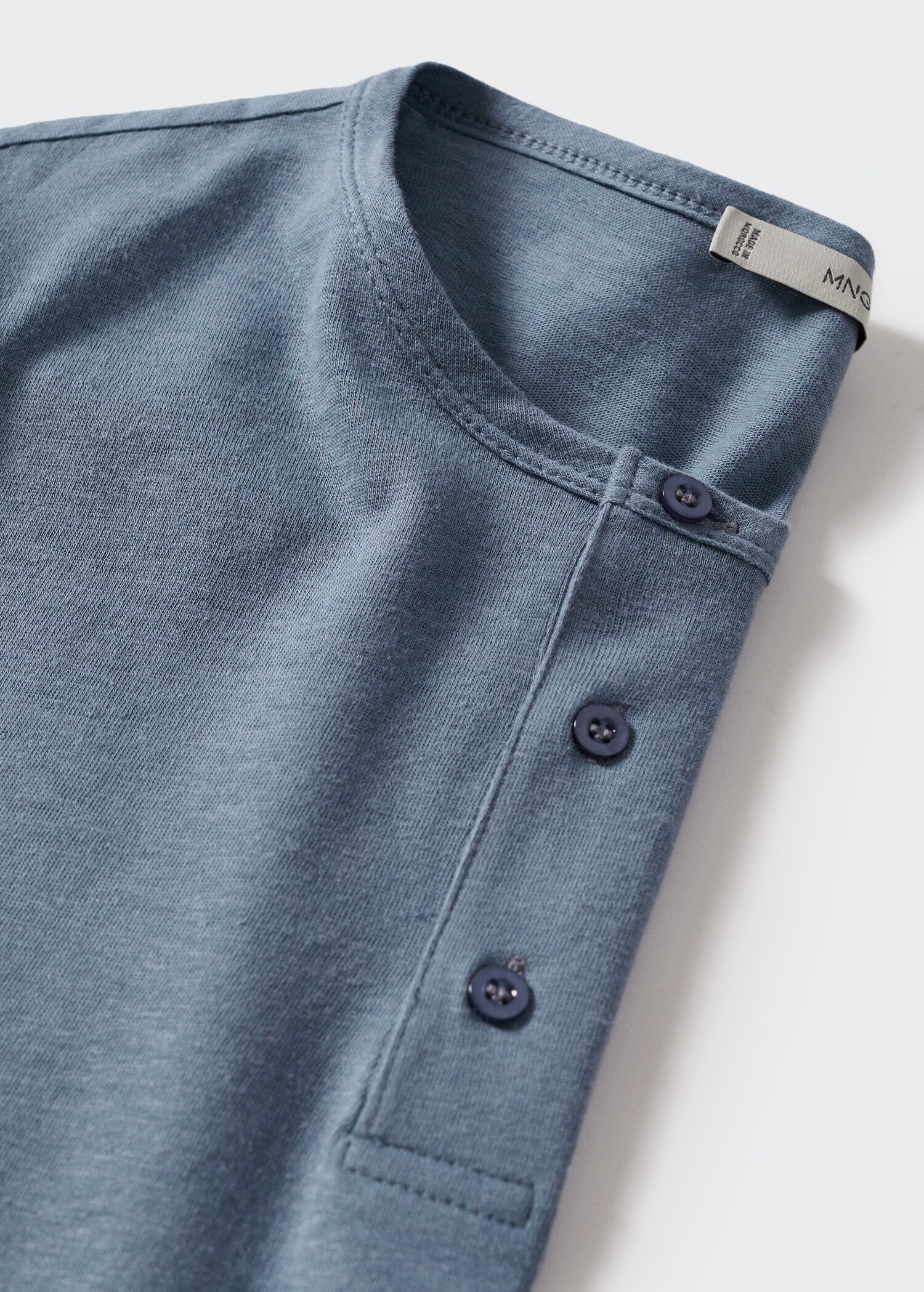 Camiseta cuello panadero lino - Detalle del artículo 8