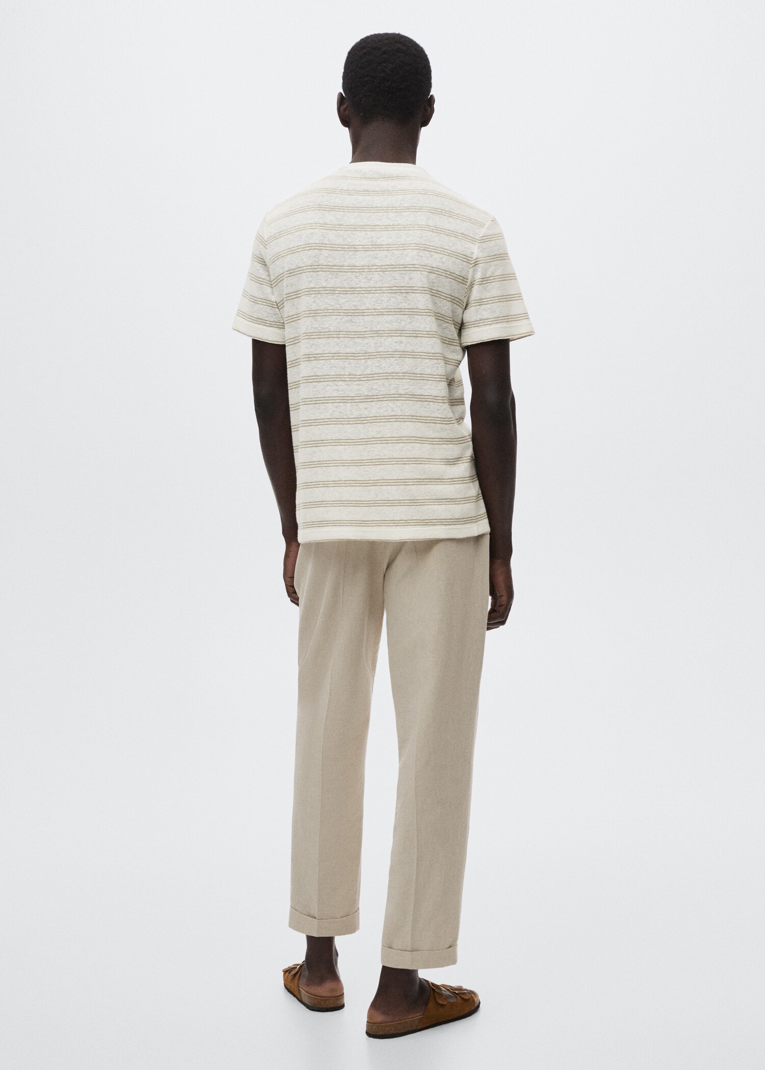 T-shirt lin rayures - Verso de l’article