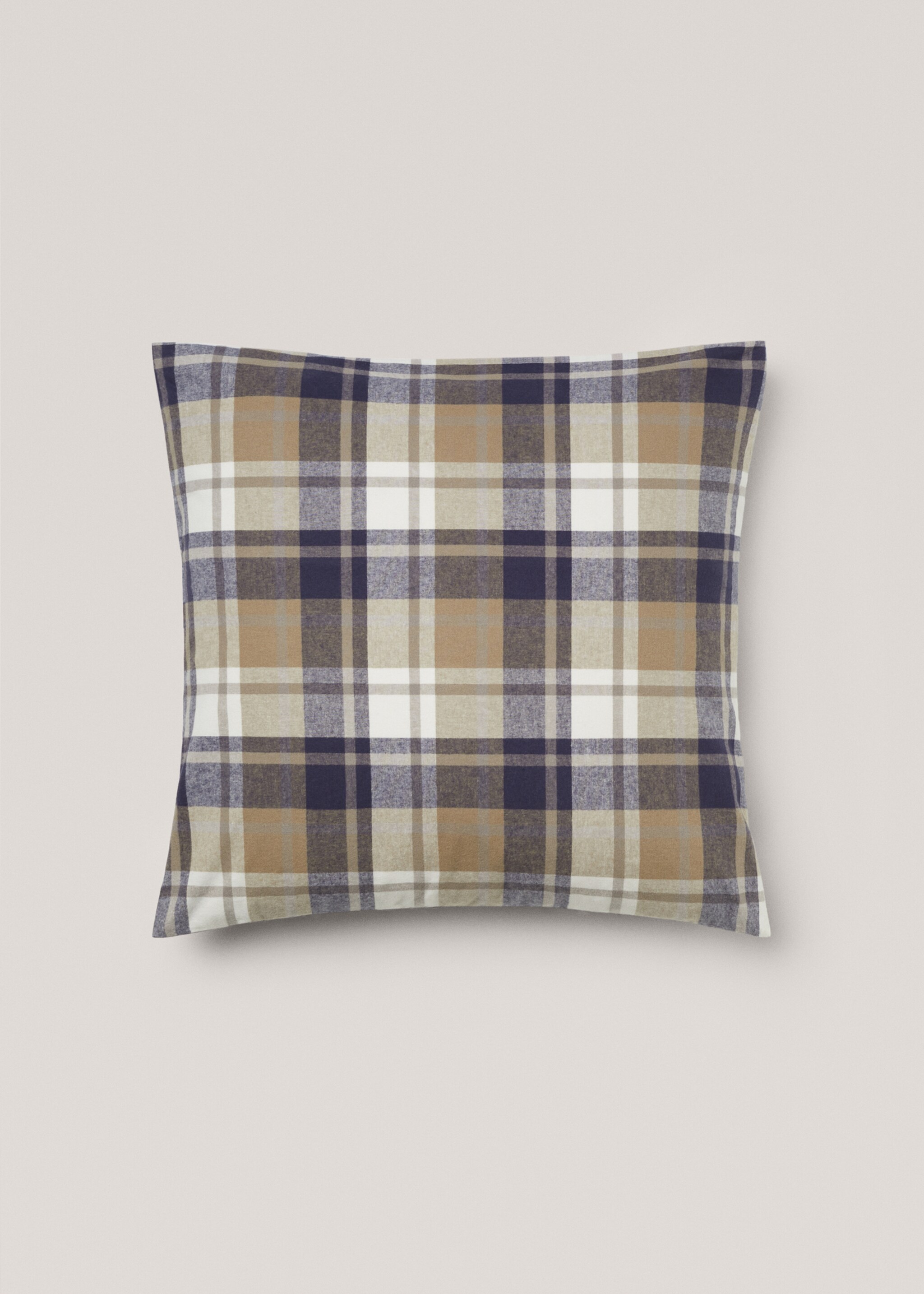 Woven check flannel pillowcase 60x60cm (Pack of two) - Article without model