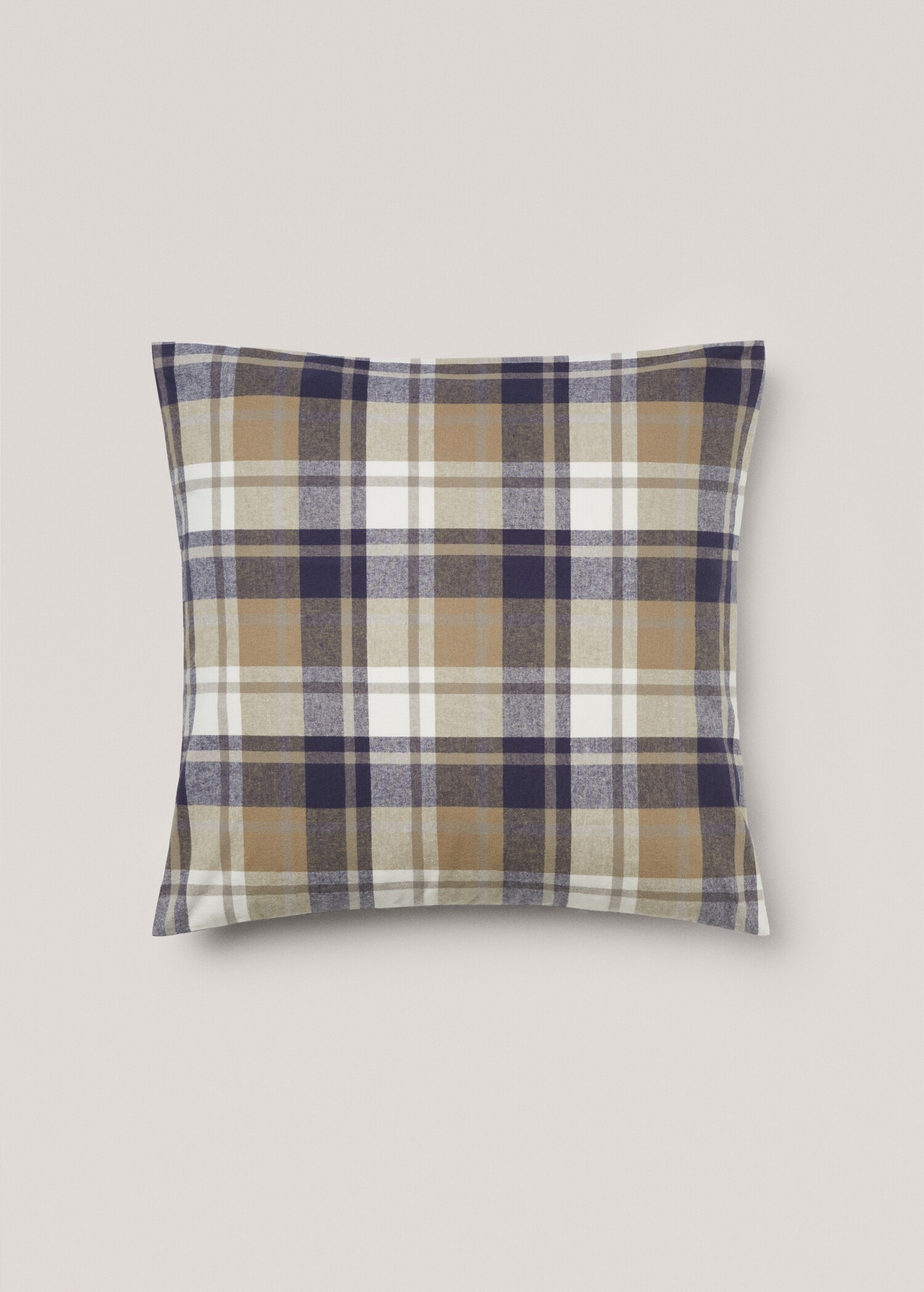 Woven check flannel pillowcase 60x60cm (Pack of two) - Article without model