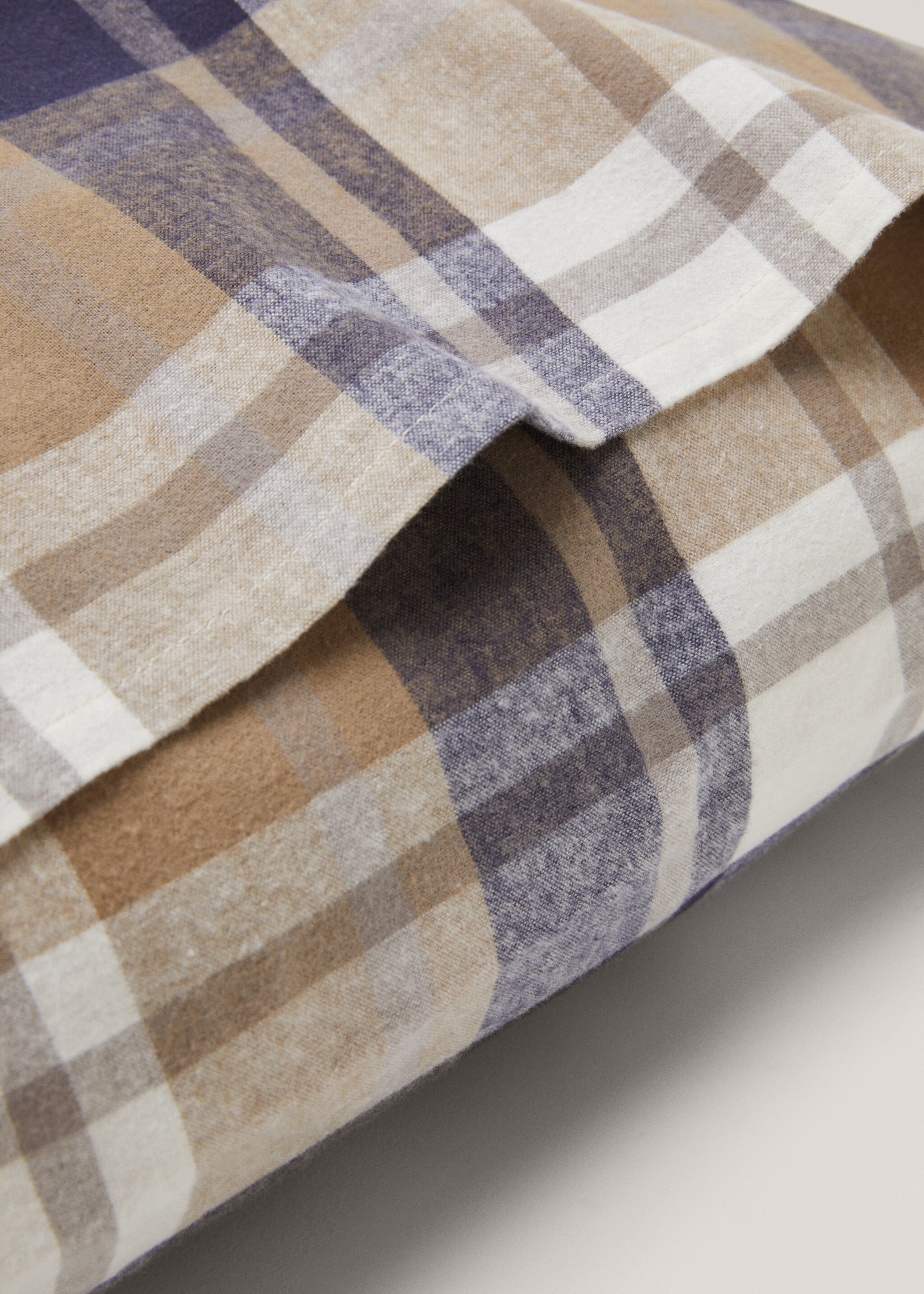 Woven check flannel pillowcase 60x60cm (Pack of two) - Details of the article 2