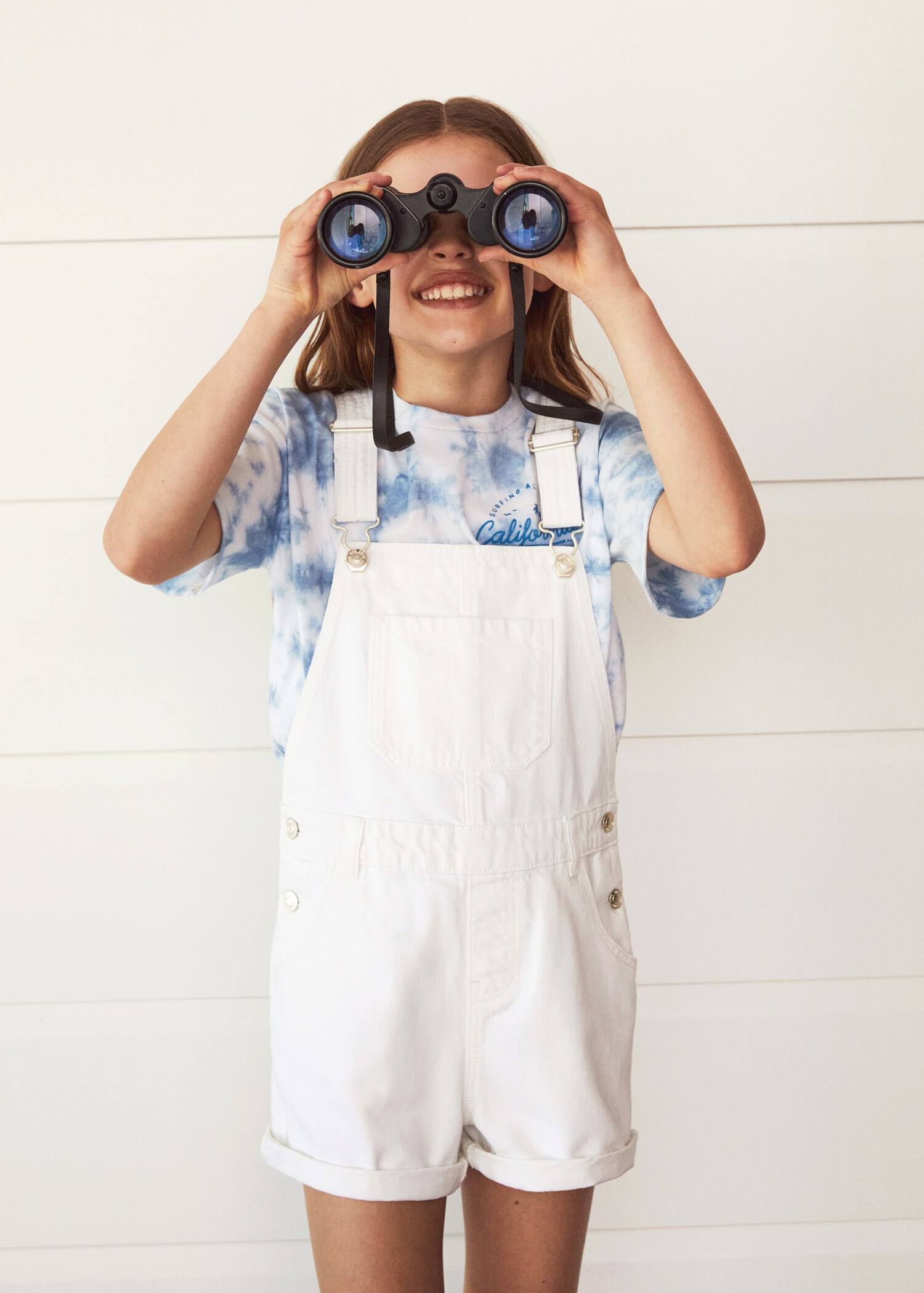 Short denim dungarees - Details of the article 5