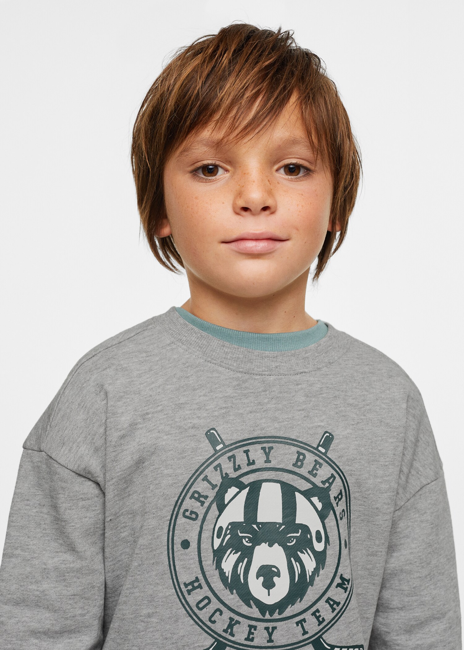 Cotton-blend printed sweatshirt