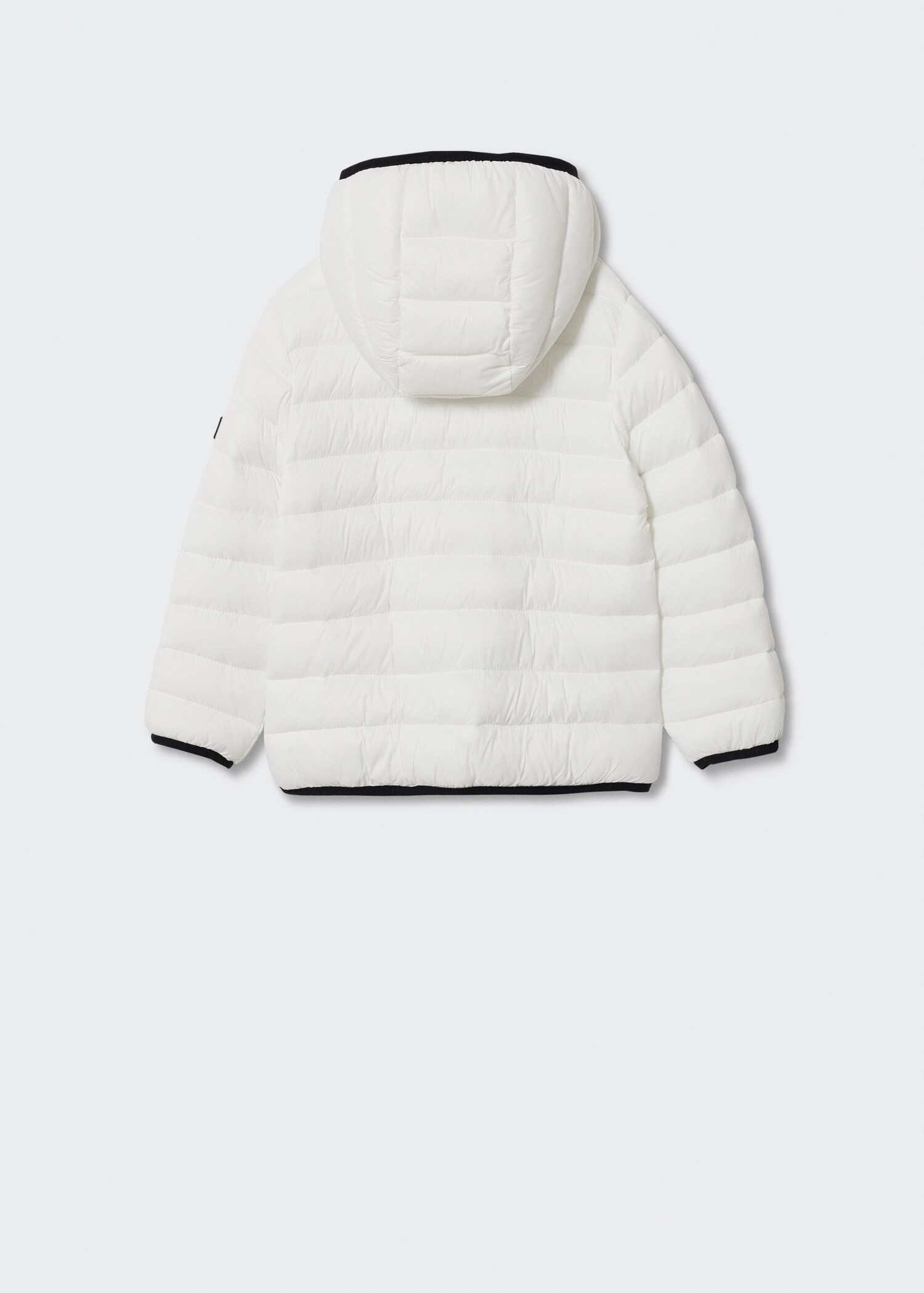 Hood quilted coat - Reverse of the article
