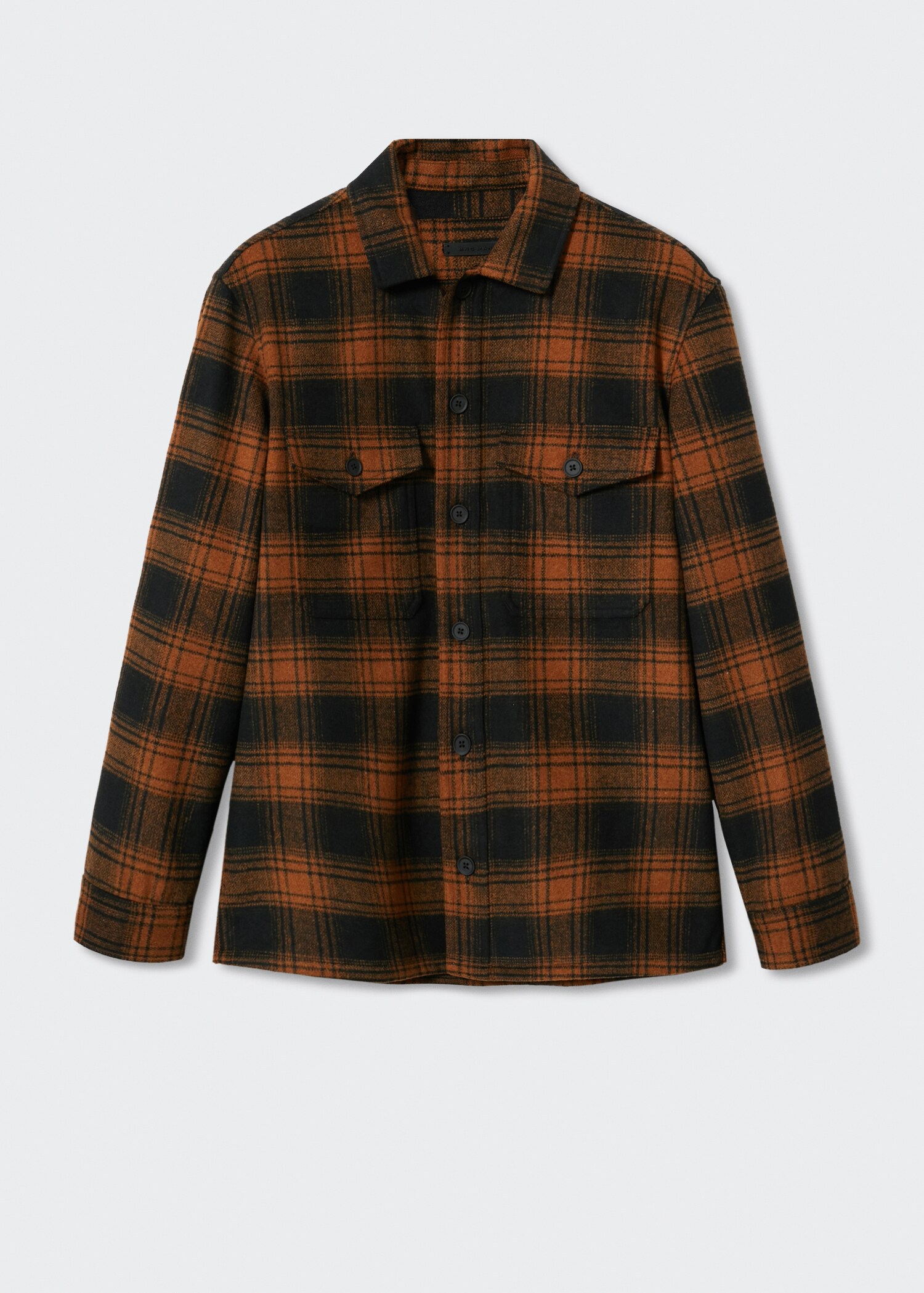 Kariertes Overshirt aus Woll-Mix - Artikel ohne Model