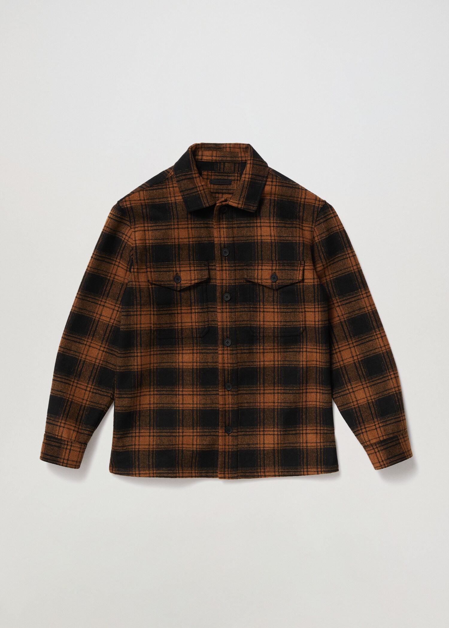 Kariertes Overshirt aus Woll-Mix - Detail des Artikels 4