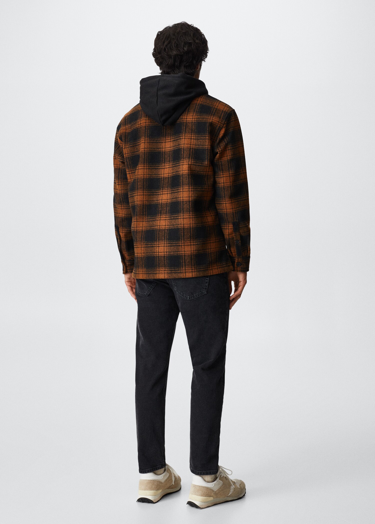 Kariertes Overshirt aus Woll-Mix - Rückseite des Artikels