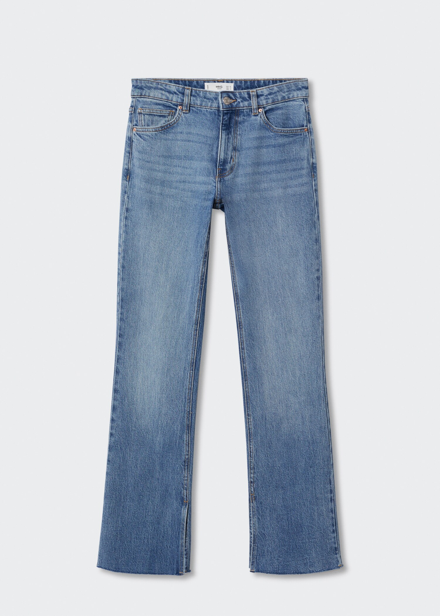 Jeans diritti spacco laterale - Articolo senza modello