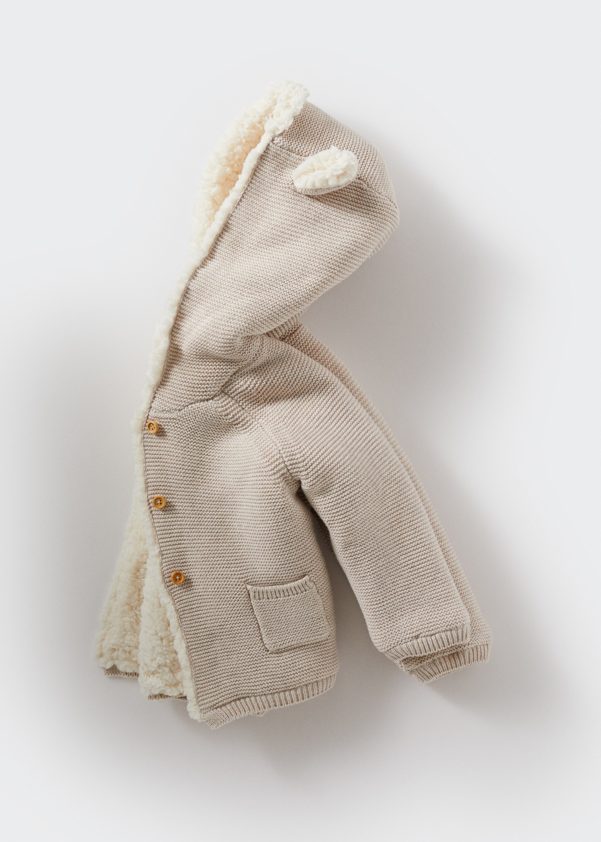 Cardigan de malha com efeito de pelo no interior - Pormenor do artigo 8