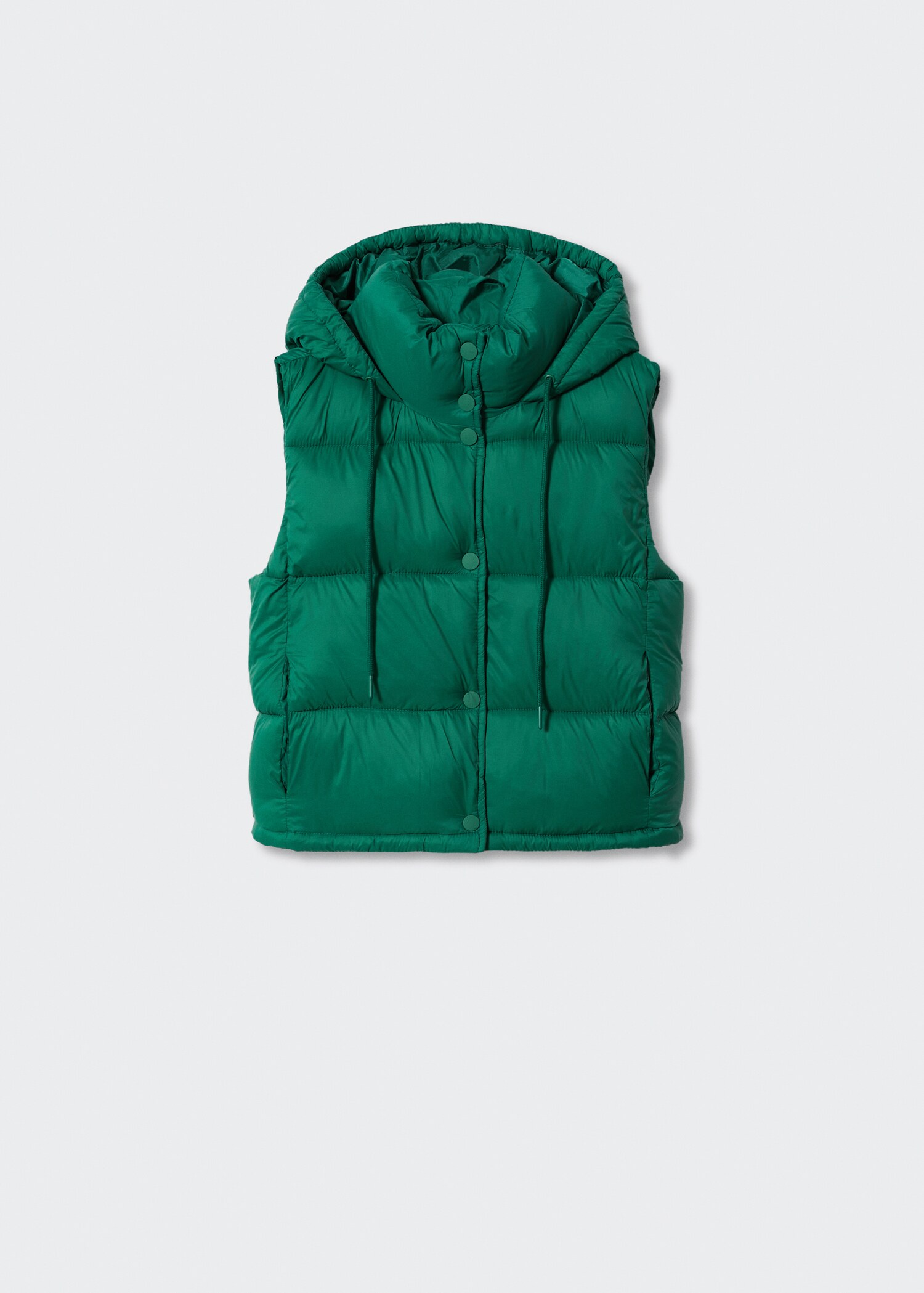 Quilted gilet with hood - Article without model