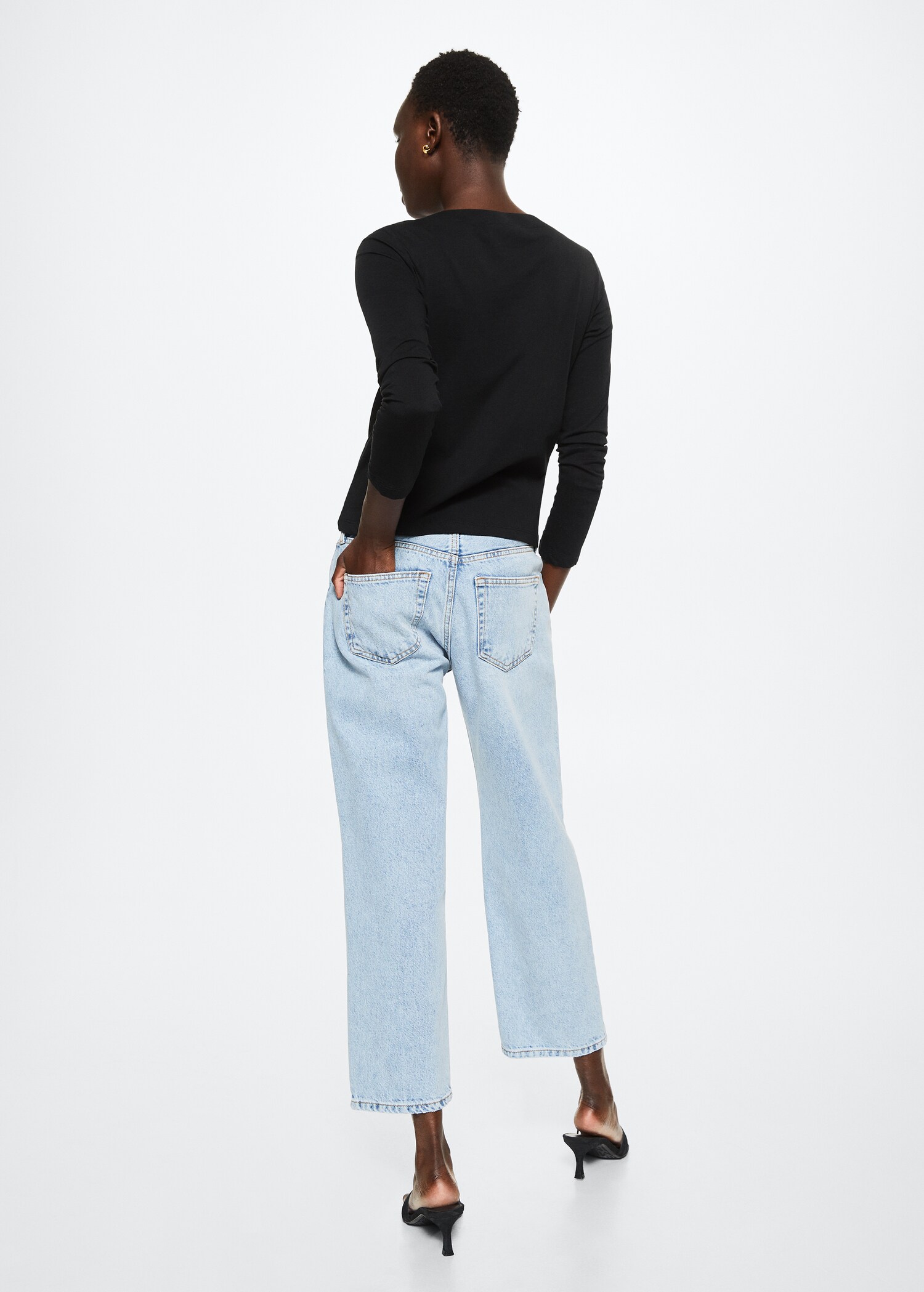 T-shirt col bateau coton - Verso de l’article