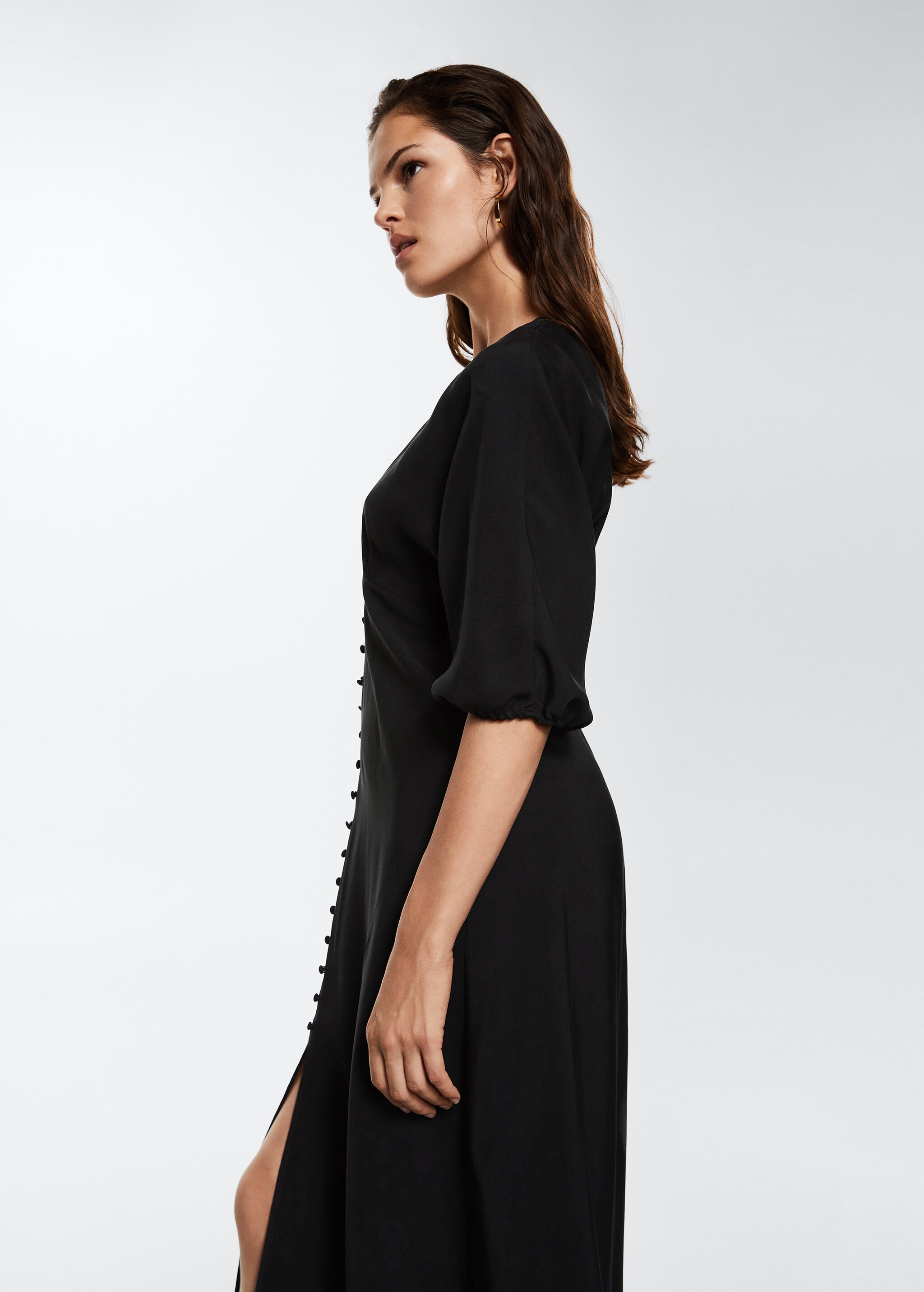 Buttoned midi dress - Details of the article 2