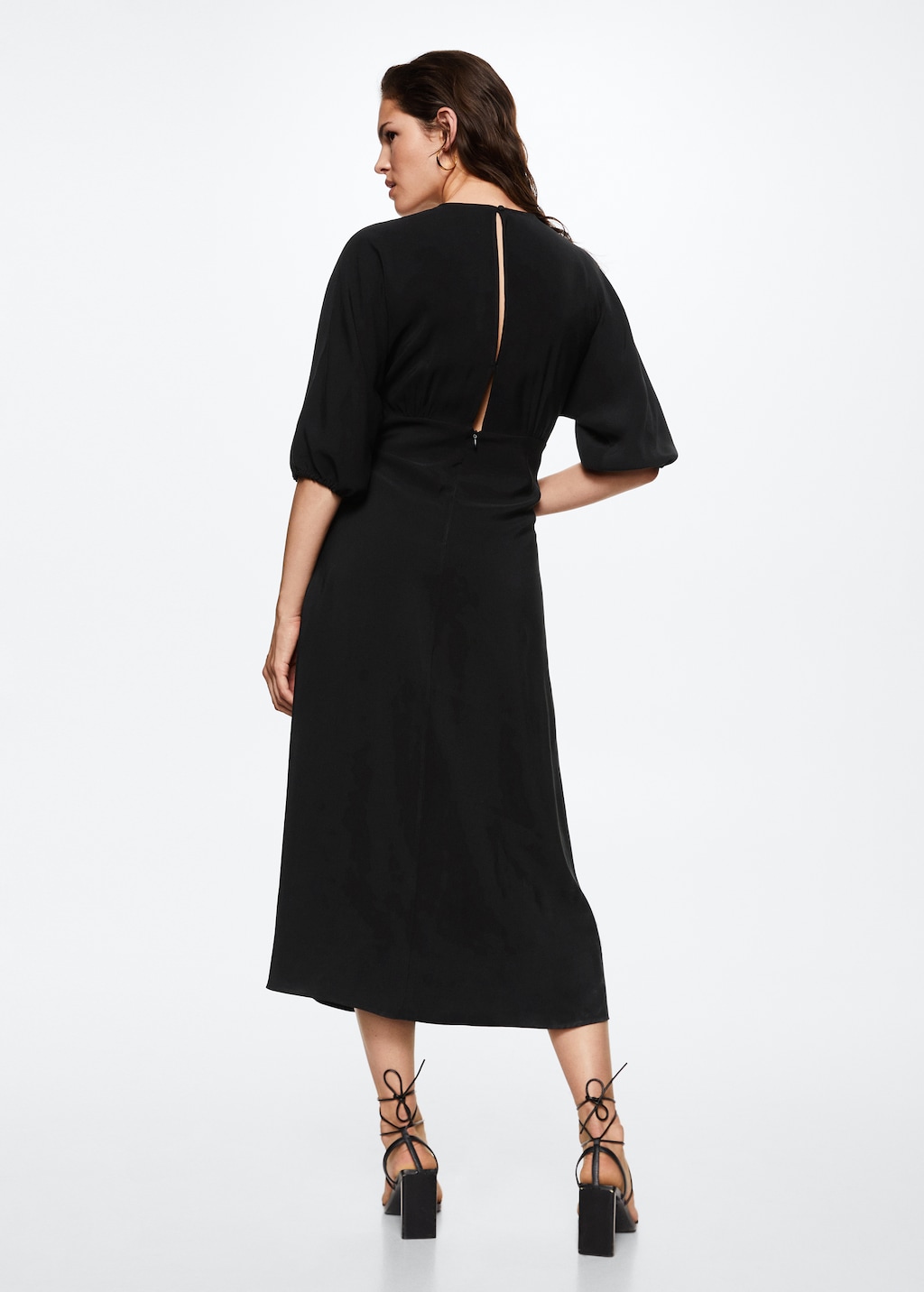 Mango buttoned midi dress outlet