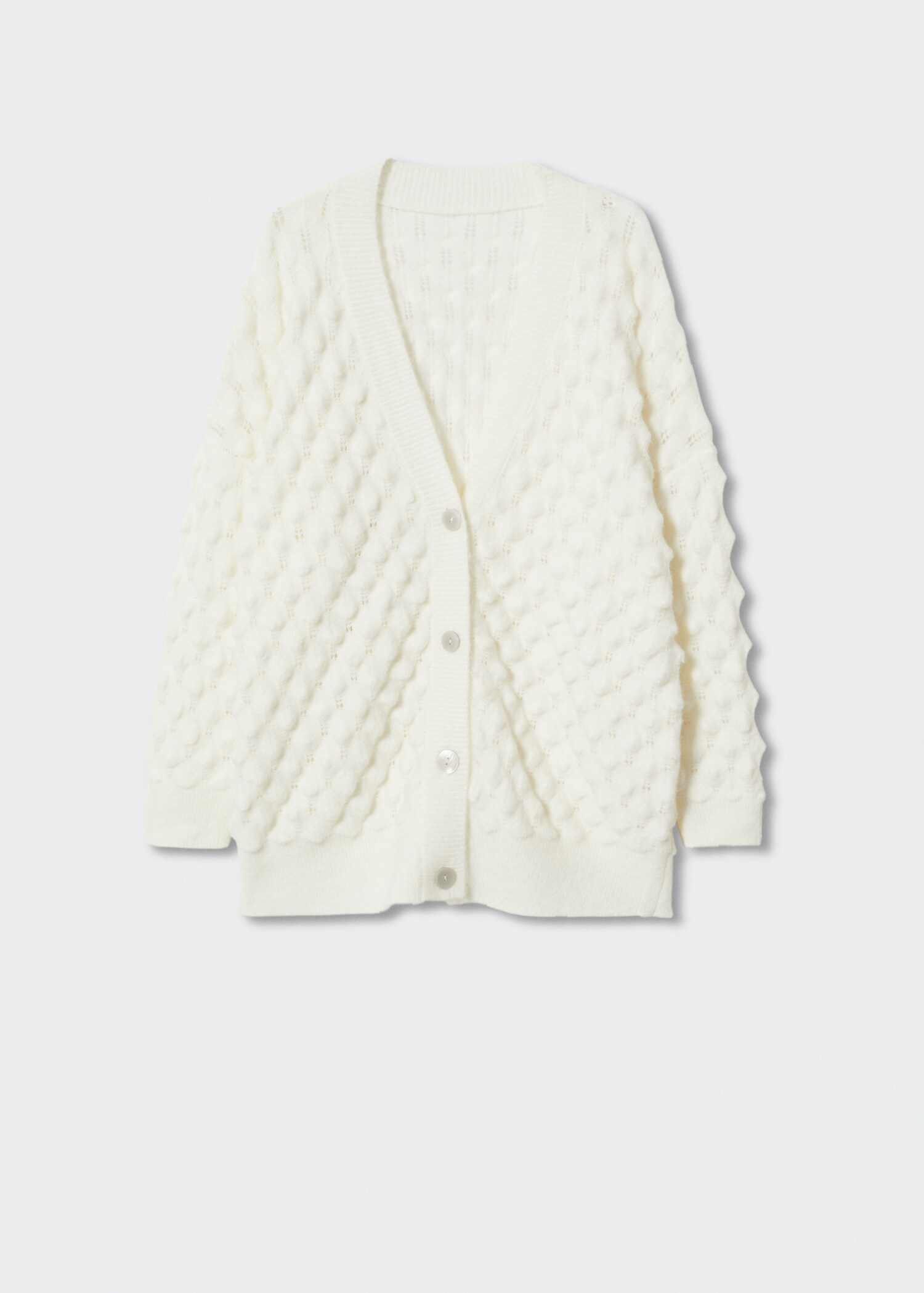Oversized cardigan with buttons - Article without model
