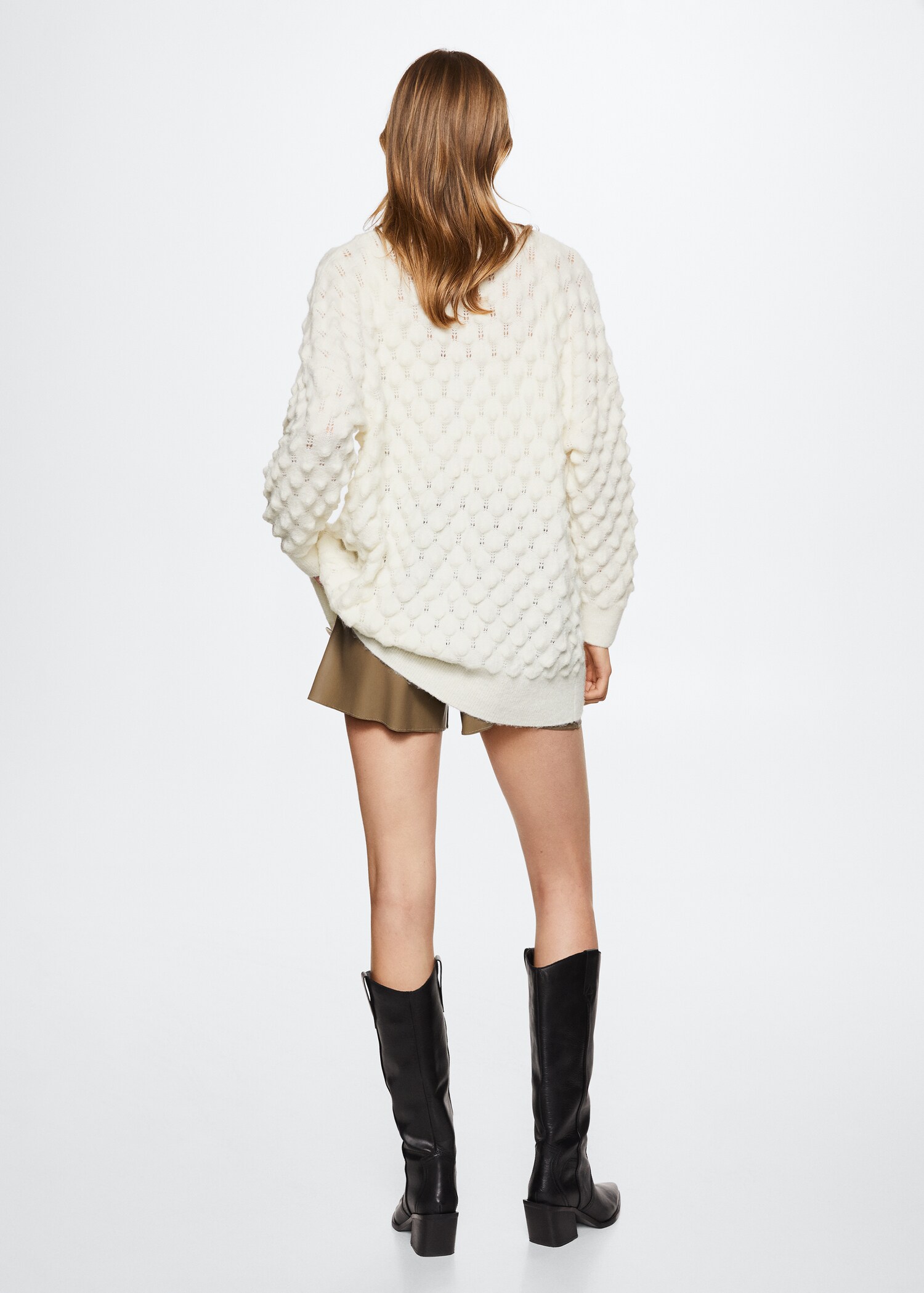 Oversized cardigan with buttons - Reverse of the article