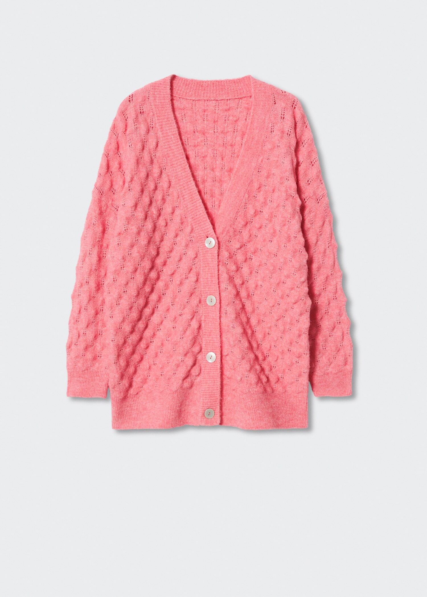 Oversized cardigan with buttons - Article without model