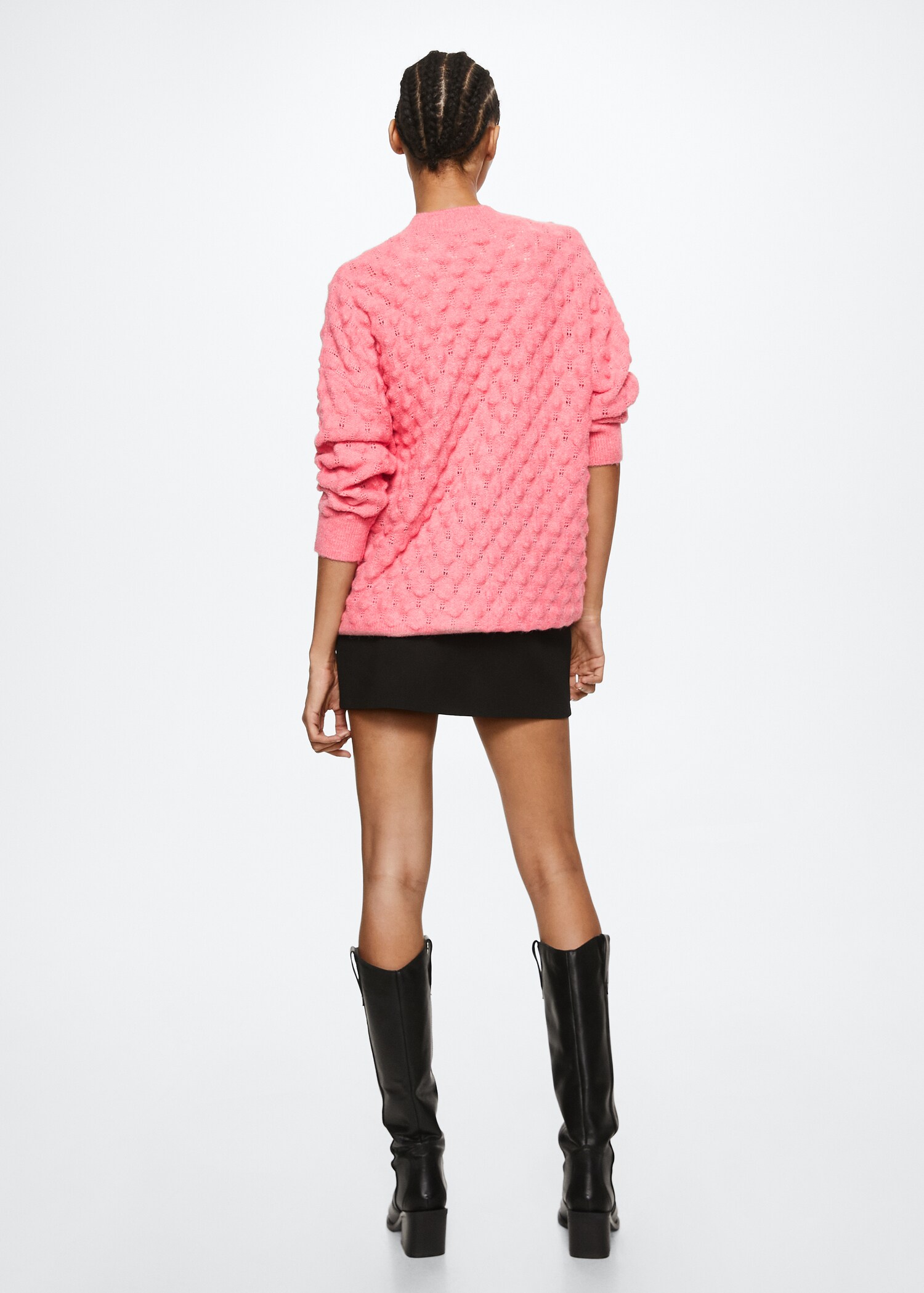 Oversized cardigan with buttons - Reverse of the article