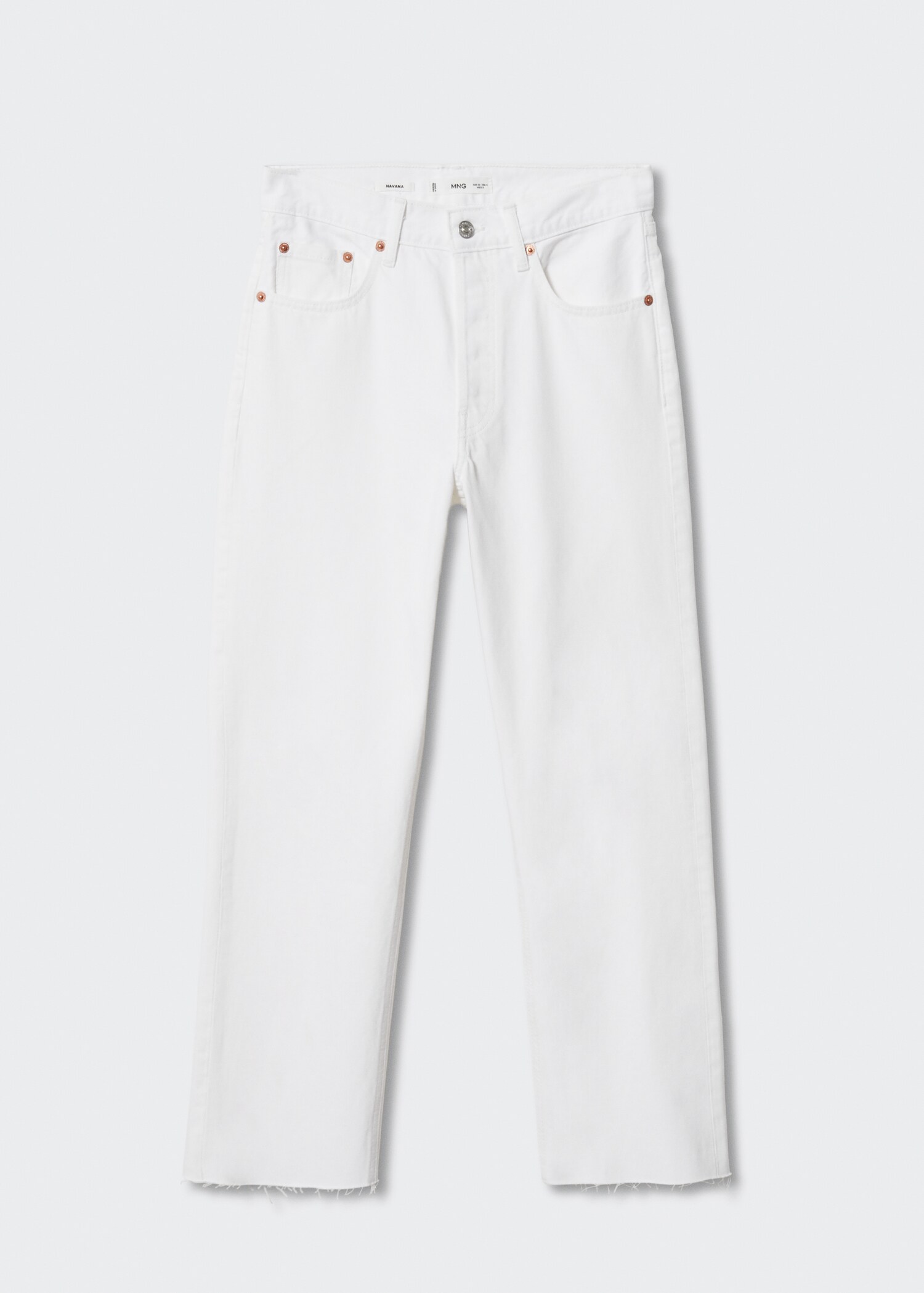 High-waist cropped straight jeans - Article without model