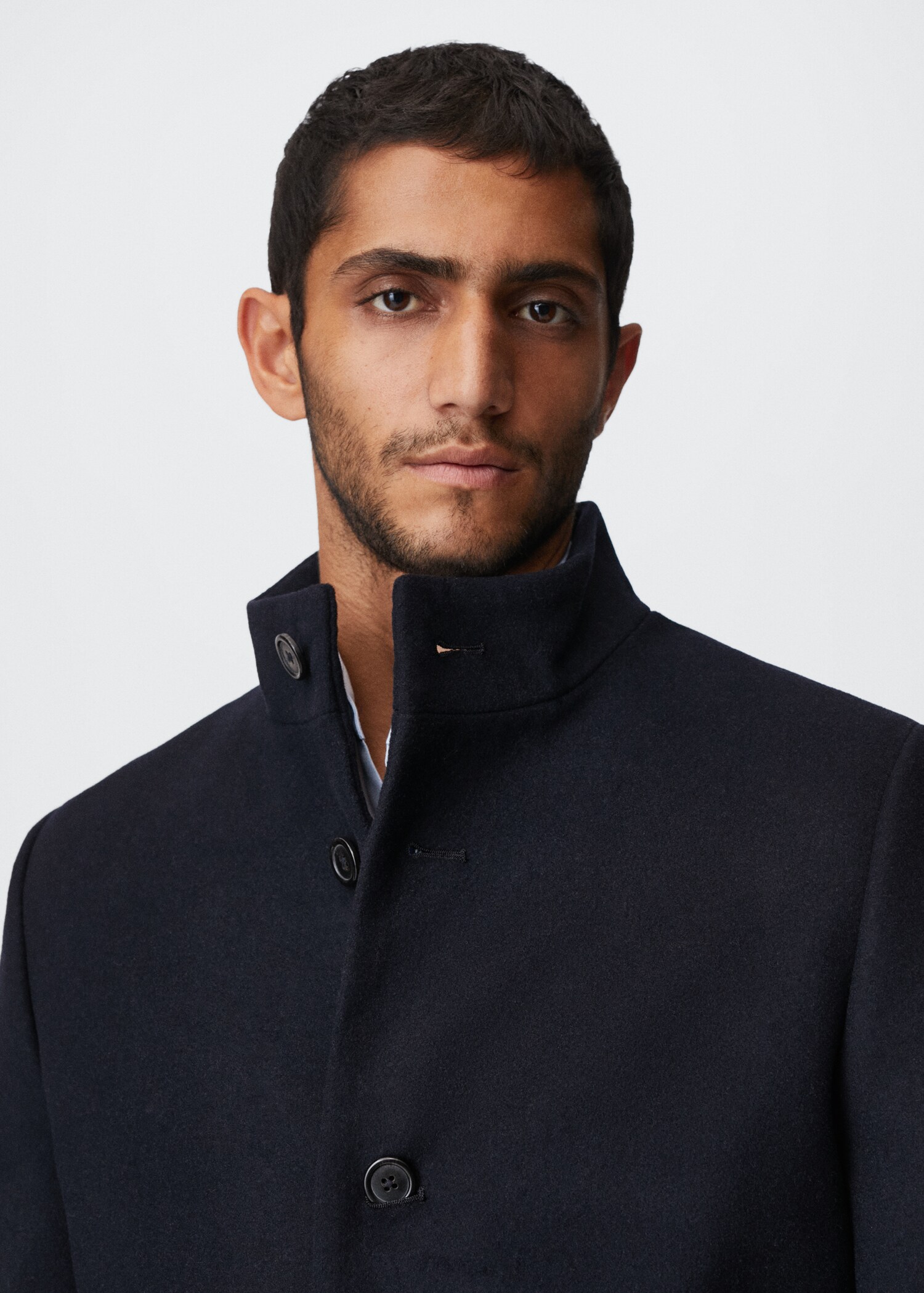 Manteau en laine à col cheminée - Détail de l'article 1