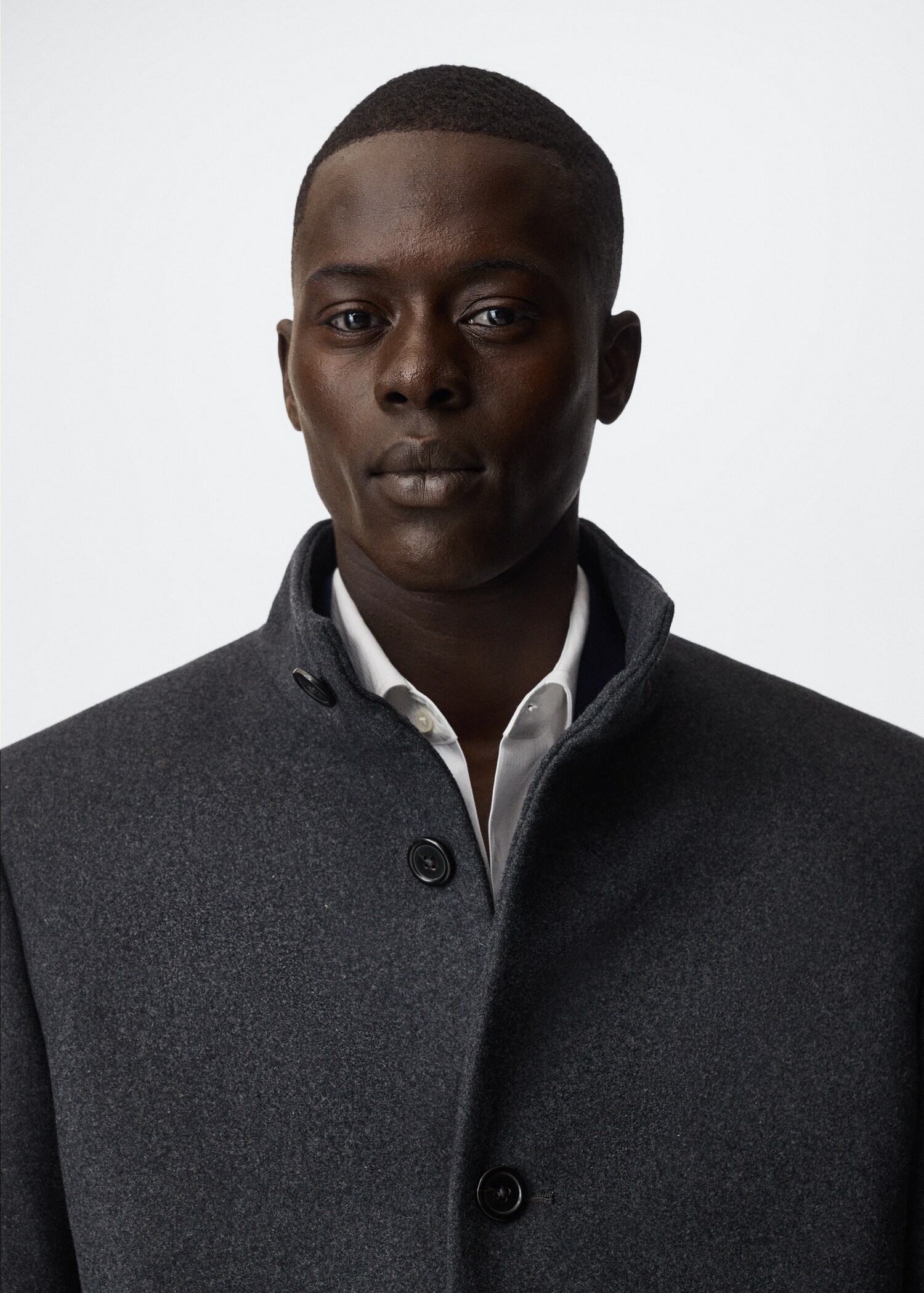 Manteau en laine à col cheminée - Détail de l'article 1