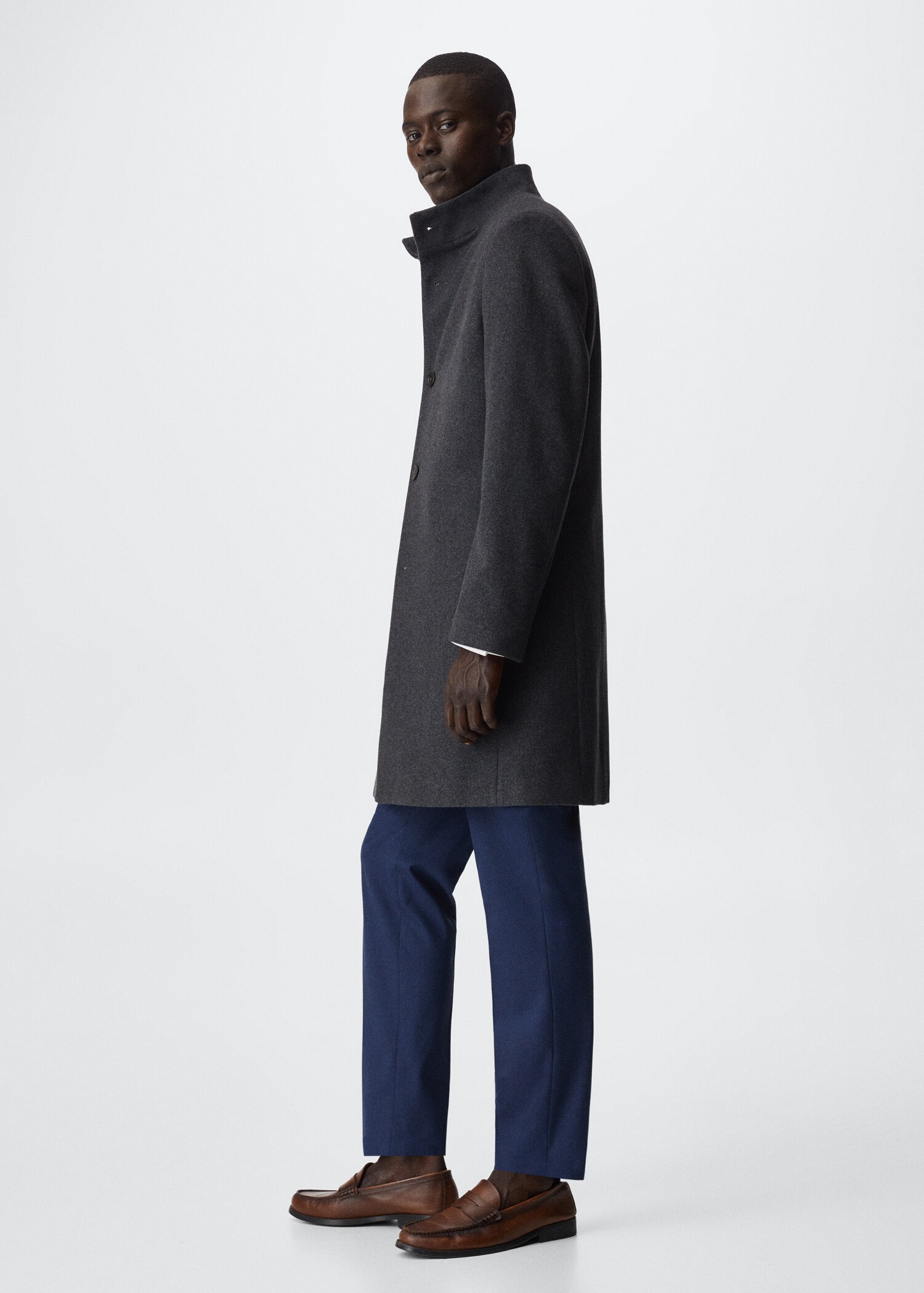 Manteau en laine à col cheminée - Détail de l'article 2
