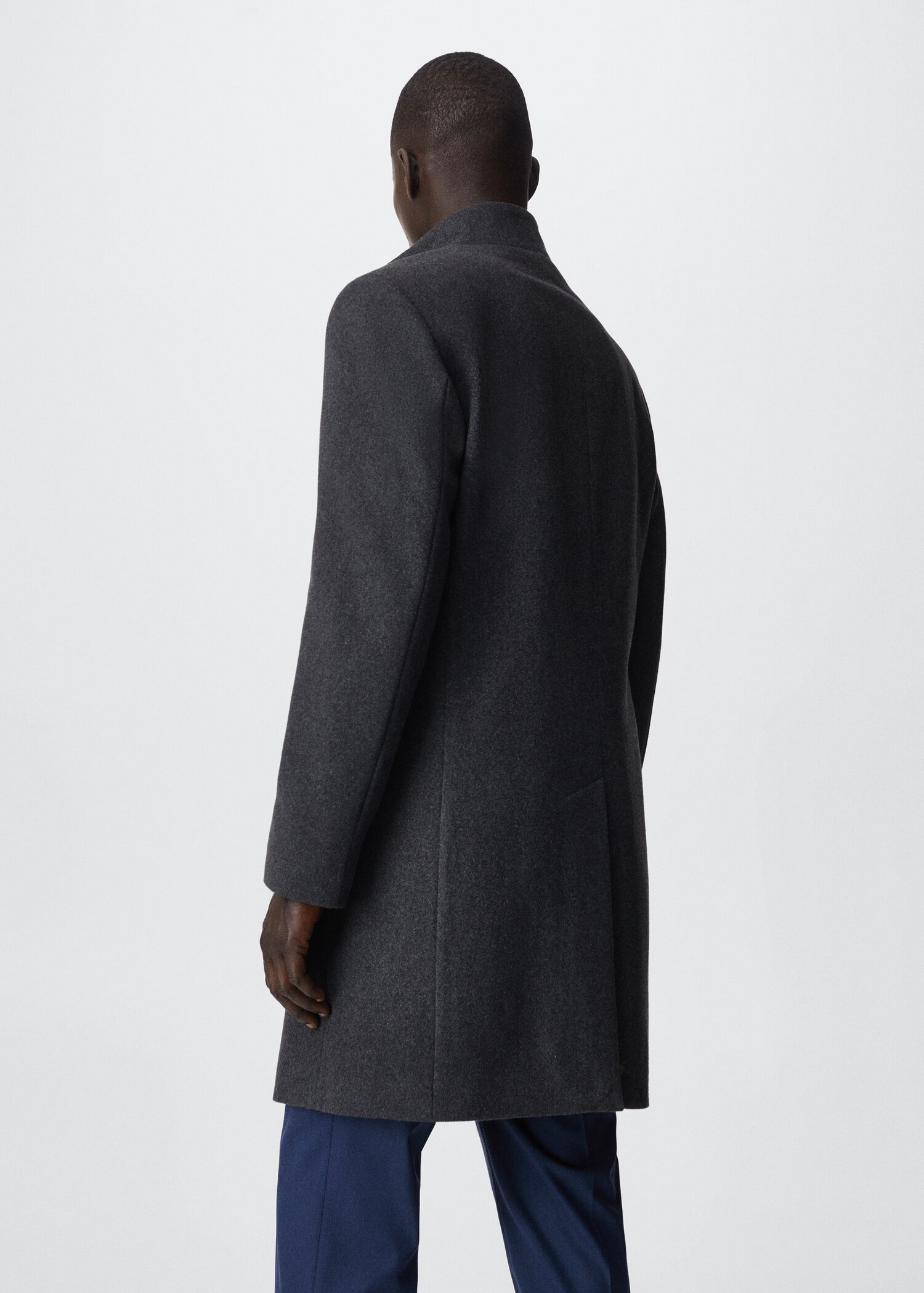 Manteau en laine à col cheminée - Verso de l’article
