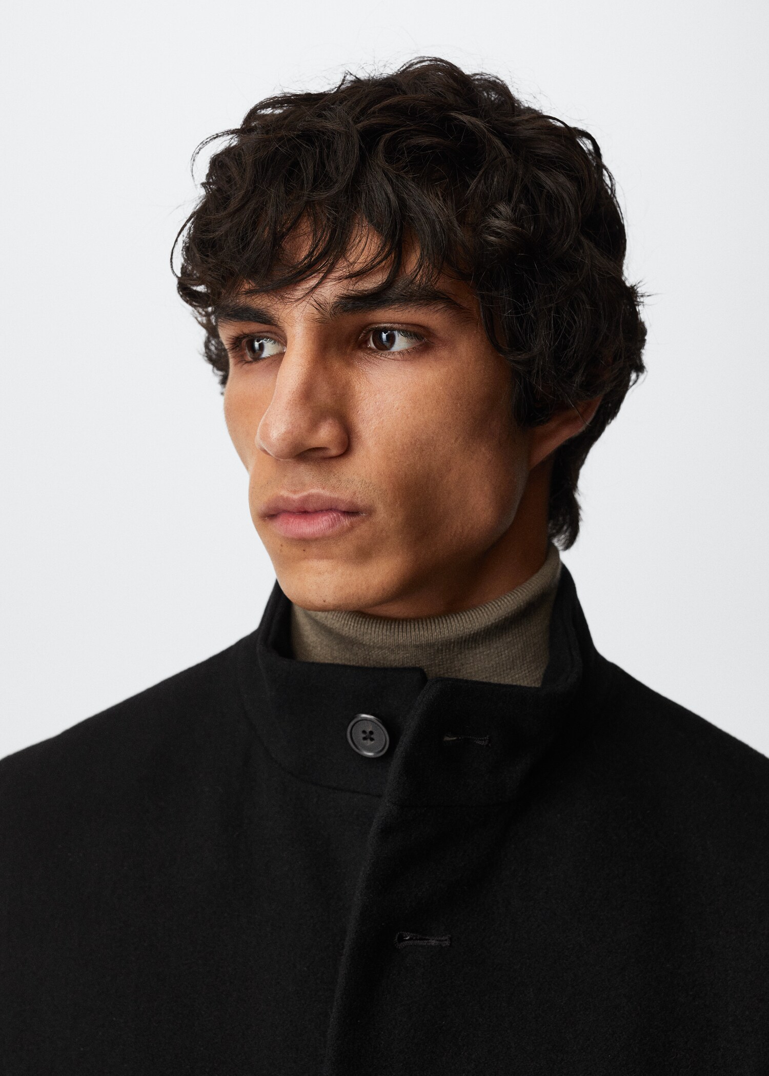 Manteau en laine à col cheminée - Détail de l'article 1