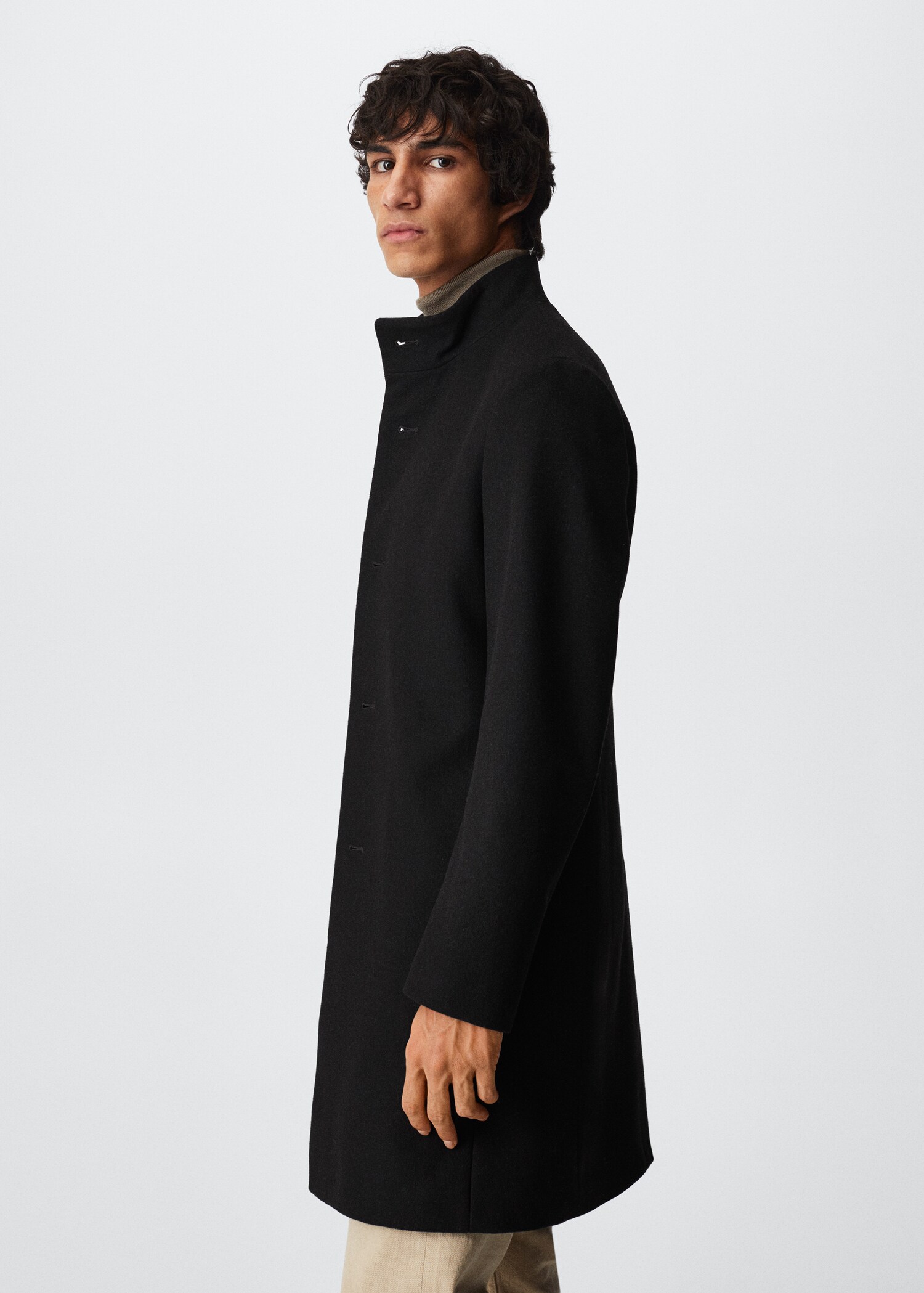 Manteau en laine à col cheminée - Détail de l'article 2