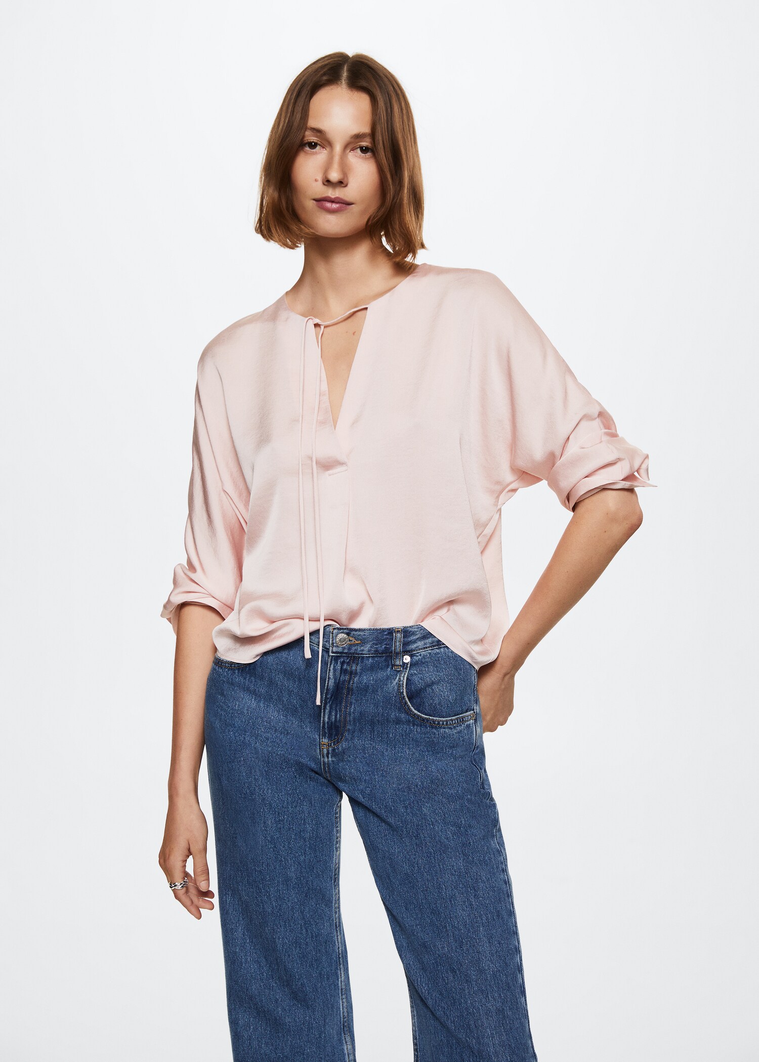 Lace flowy blouse - Medium plane