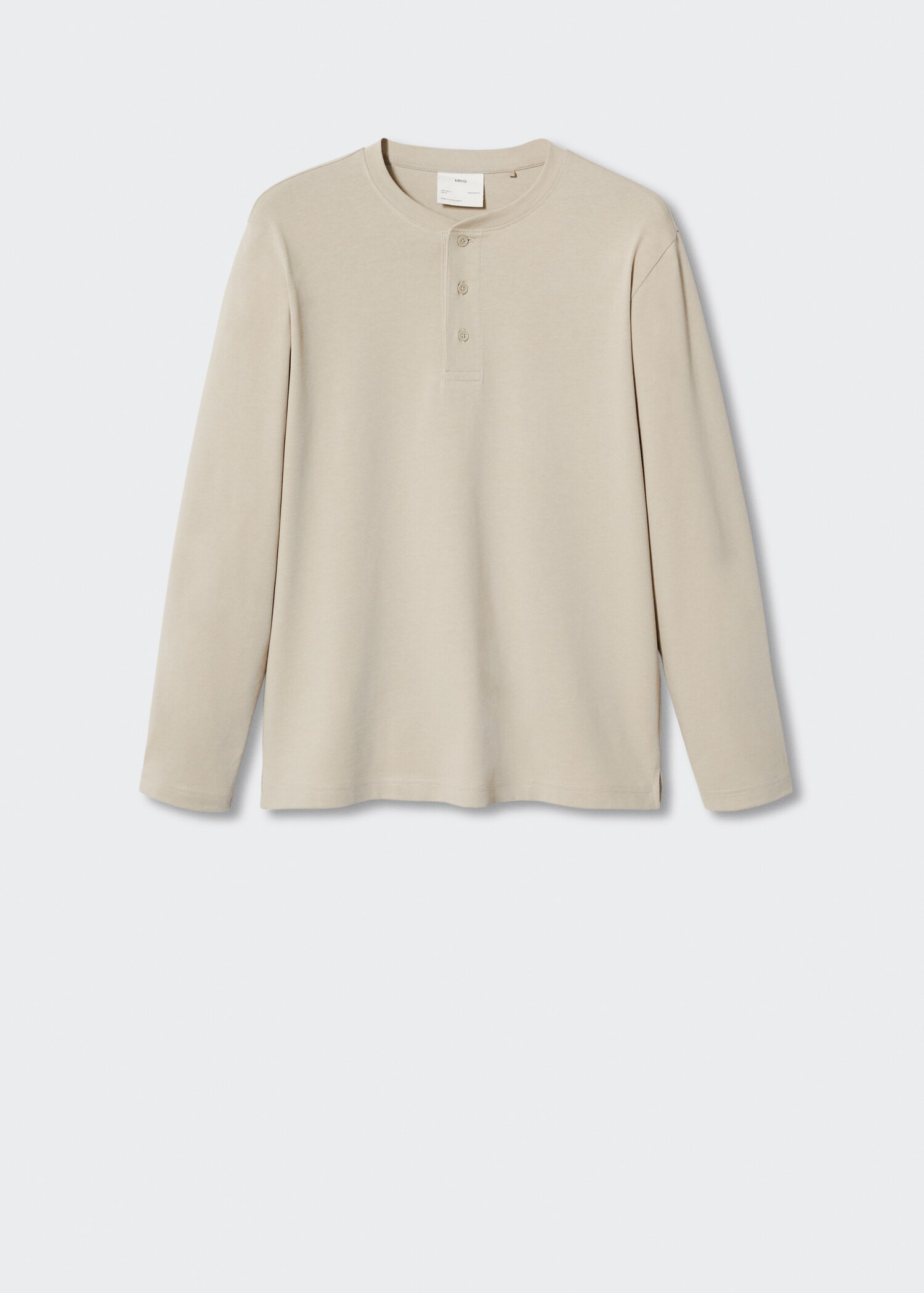 Langärmliges Henley-Shirt - Artikel ohne Model