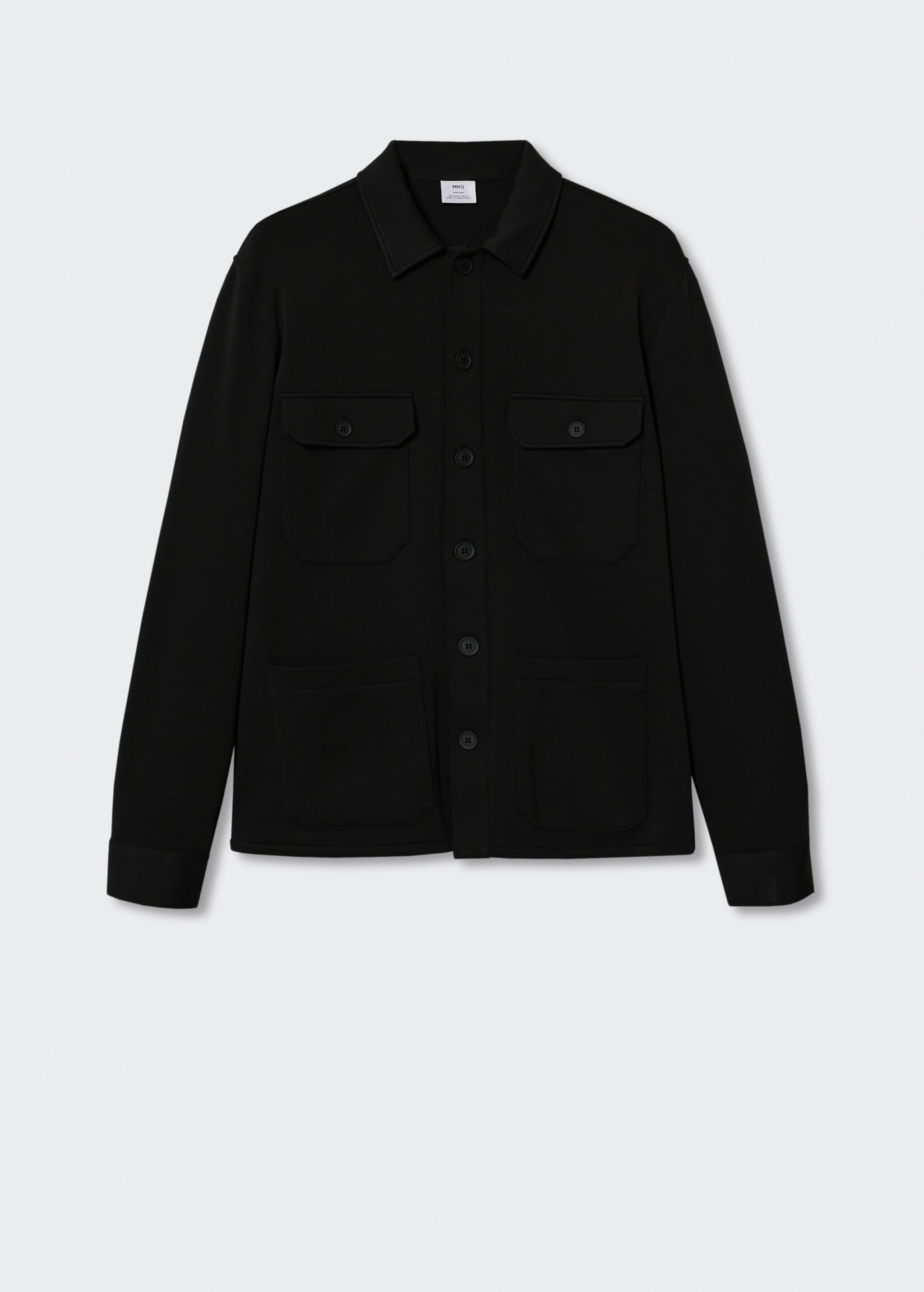 Chest-pocket cotton overshirt - Article without model