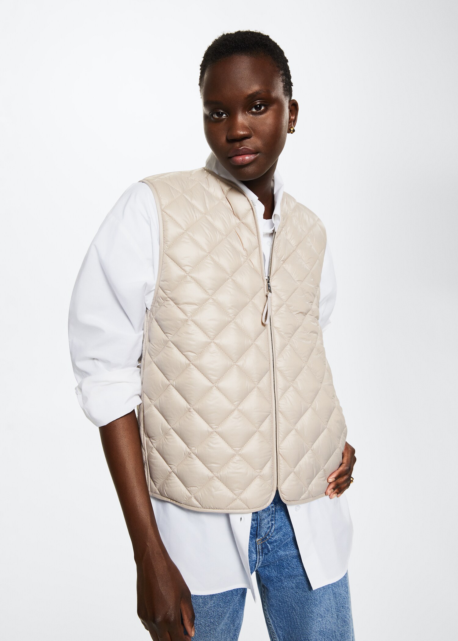 Ultra-light quilted gilet - Medium plane