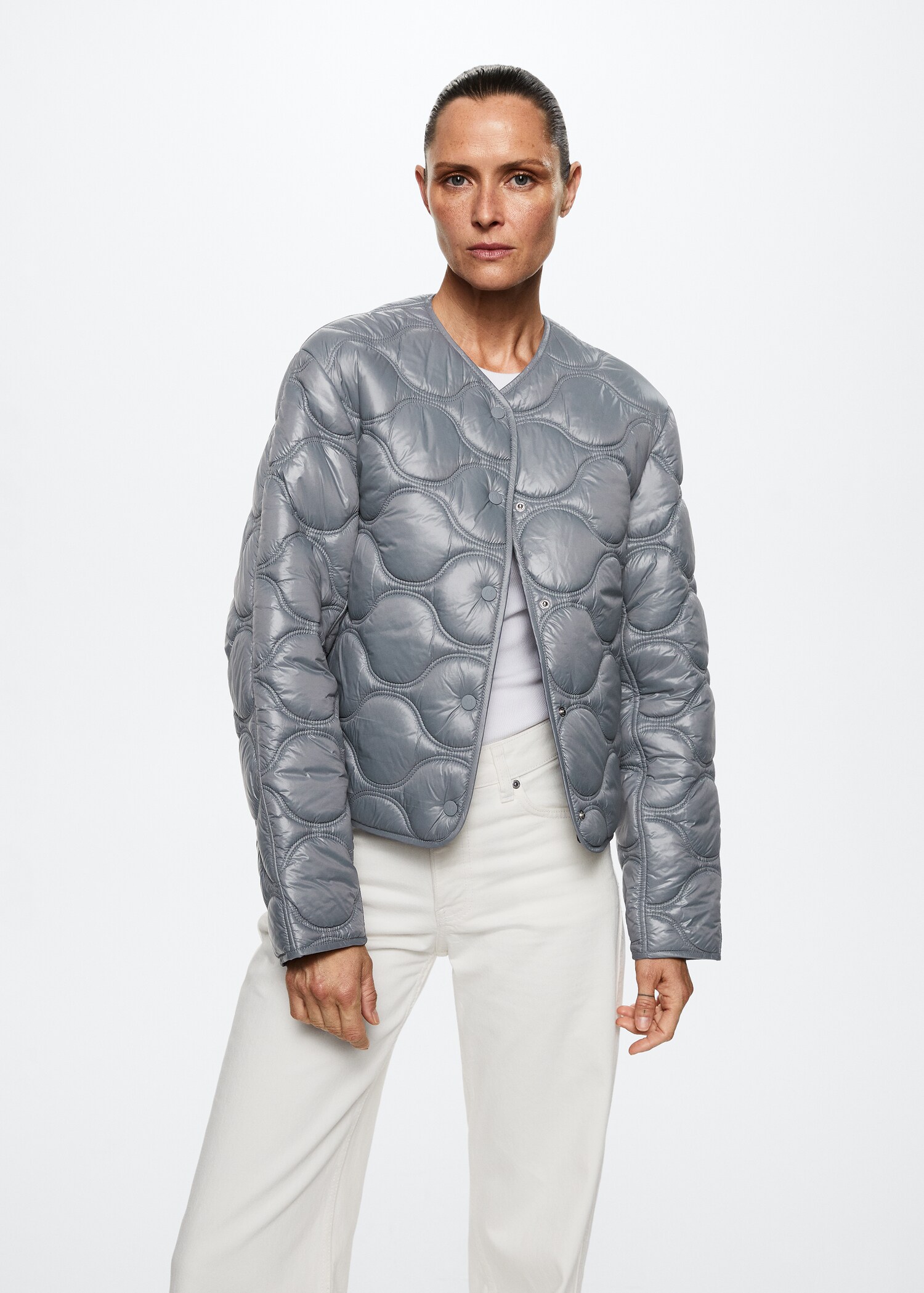Ultralight anorak with buttons - Medium plane