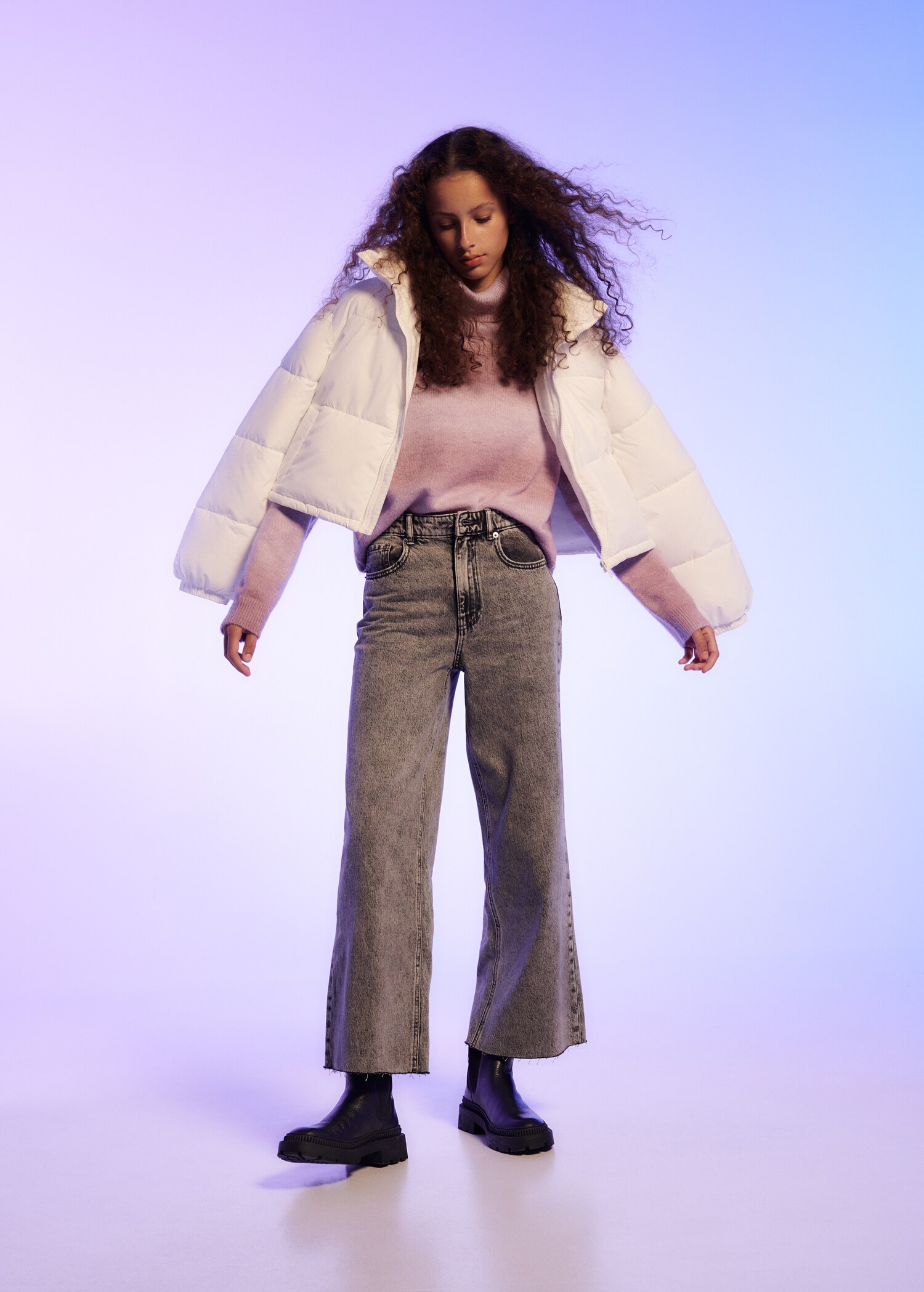 Džíny culottes s roztřepeným spodním lemem - Detail zboží 6